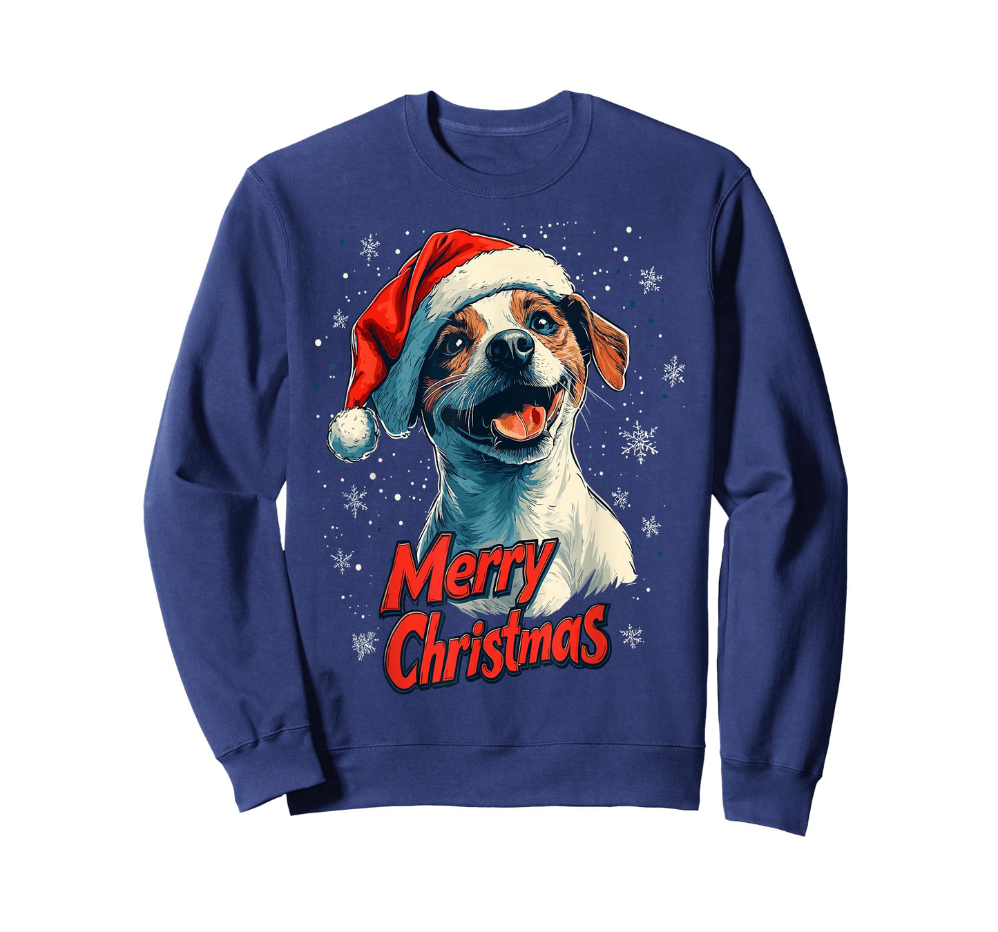 Jack Russell Santa Hat Merry Christmas Xmas Dog Lover Pajama T-Shirt