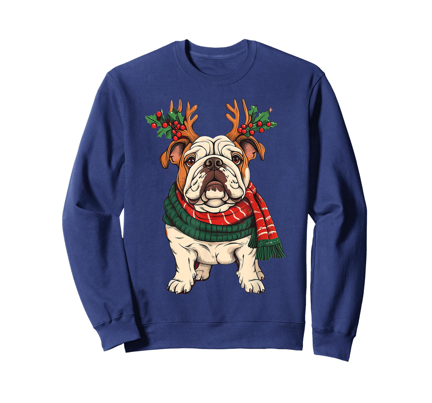 English Bulldog Dog Reindeer Christmas Xmas T-Shirt