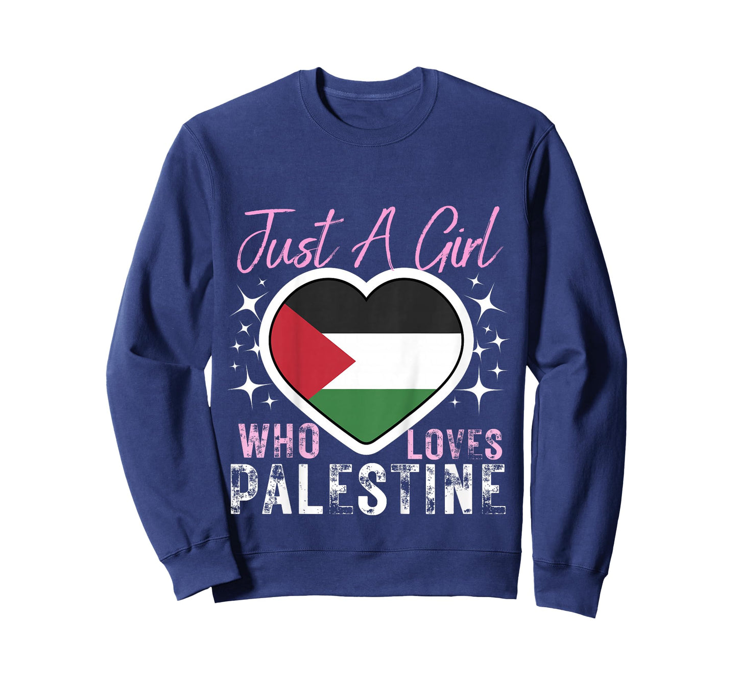 Kids Palestine Just A Girl Who Loves Palestine Heart Flag Girls T-Shirt