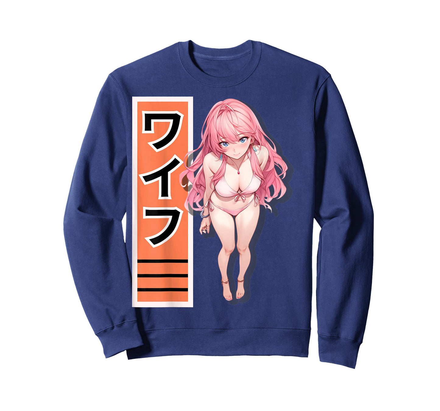 Vibrant Anime Girl Waifu Kawaii Design for Manga and Otaku T-Shirt