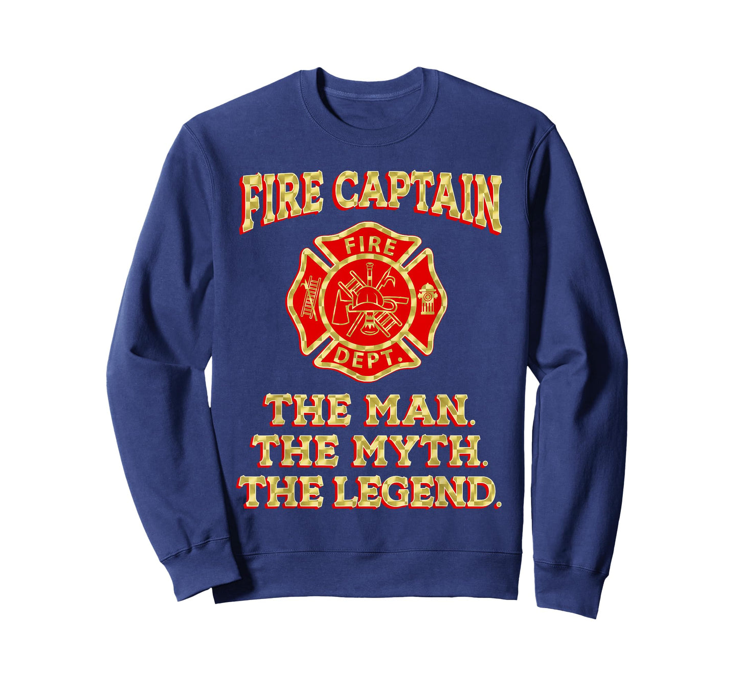 FIRE CAPTAIN THE MAN THE MYTH THE LEGEND Firefighter Gag T-Shirt