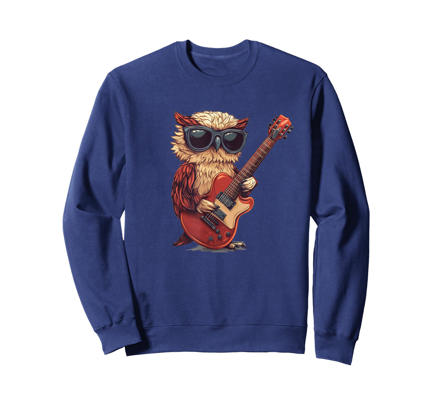 Owl Playing Guitar Like a True Rockstar Costume T-Shirt