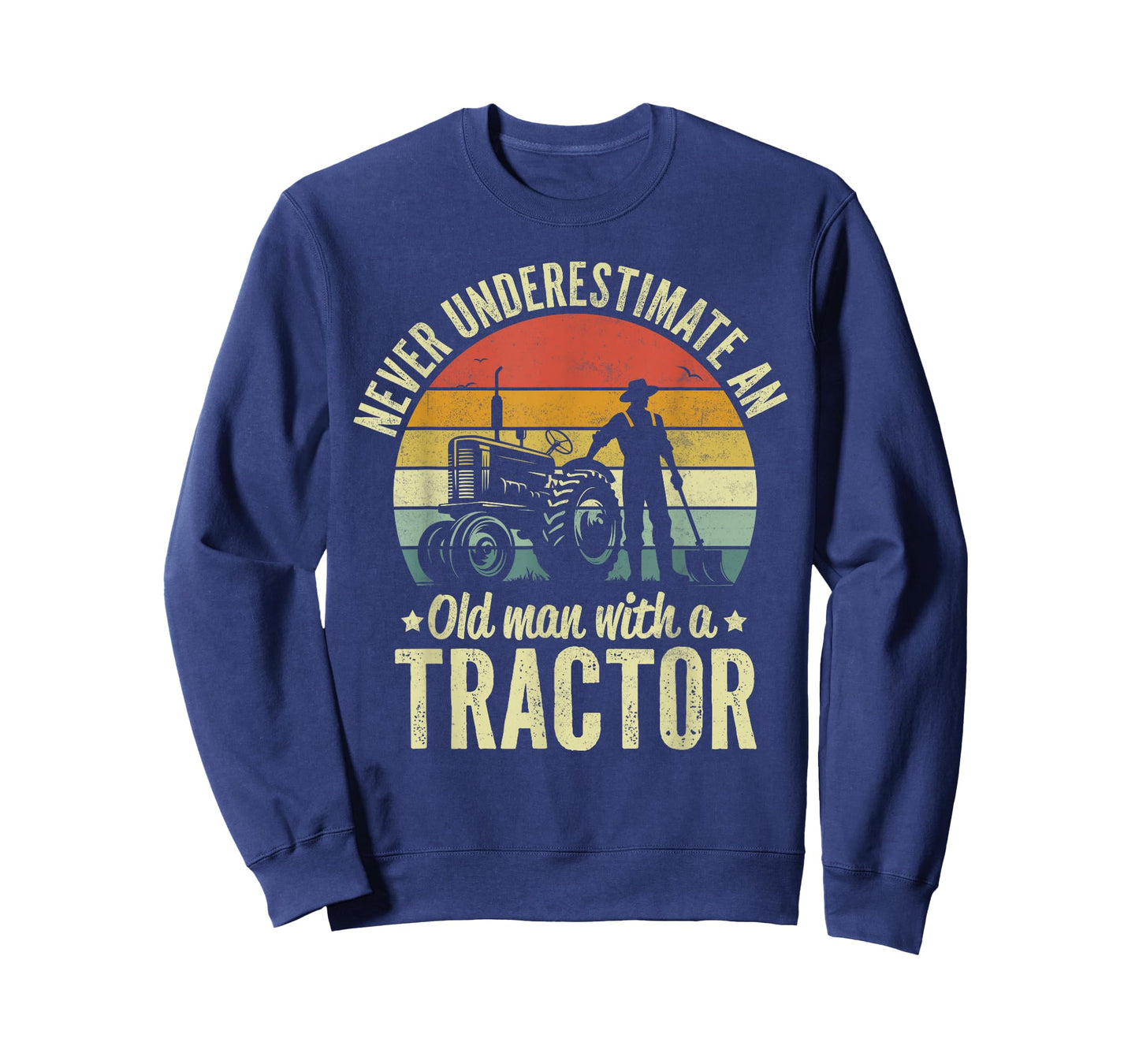 Farmer Never Underestimate An Old Man With A Tractor Farming T-Shirt