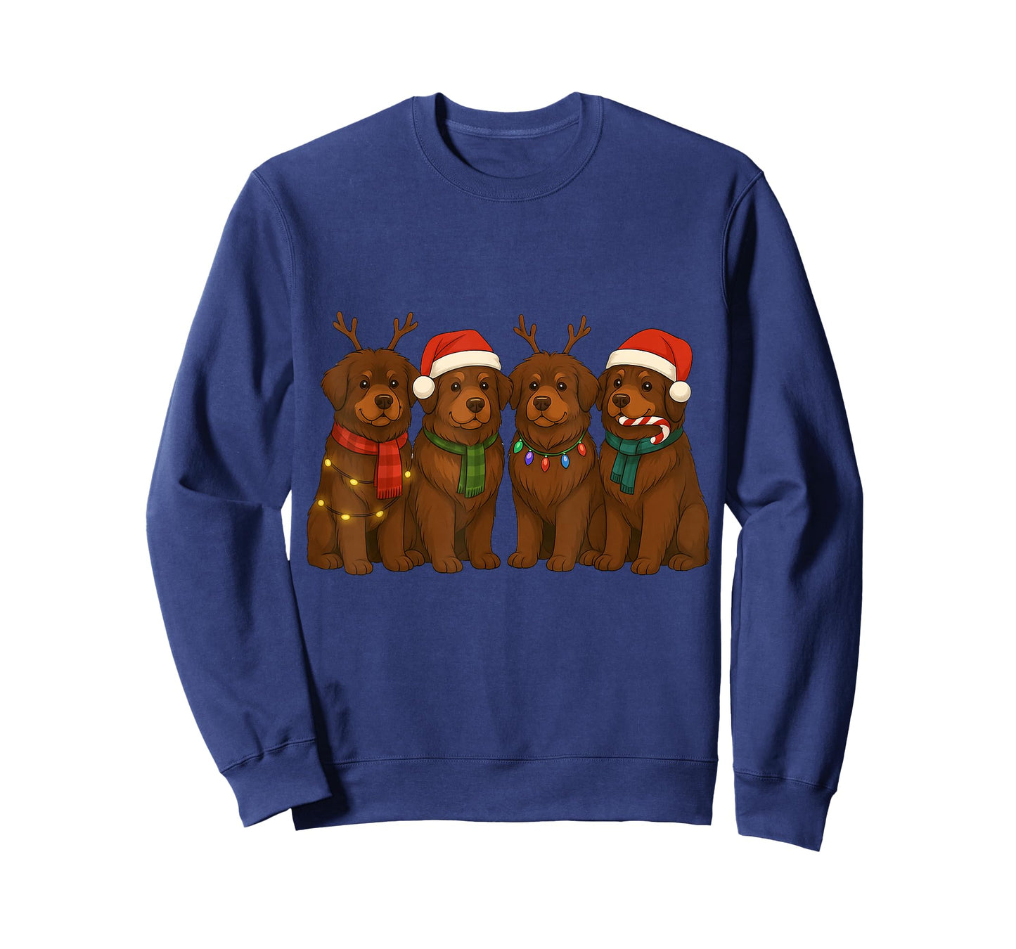Newfoundland Santa Hat Tee Dog Merry Christmas T-Shirt