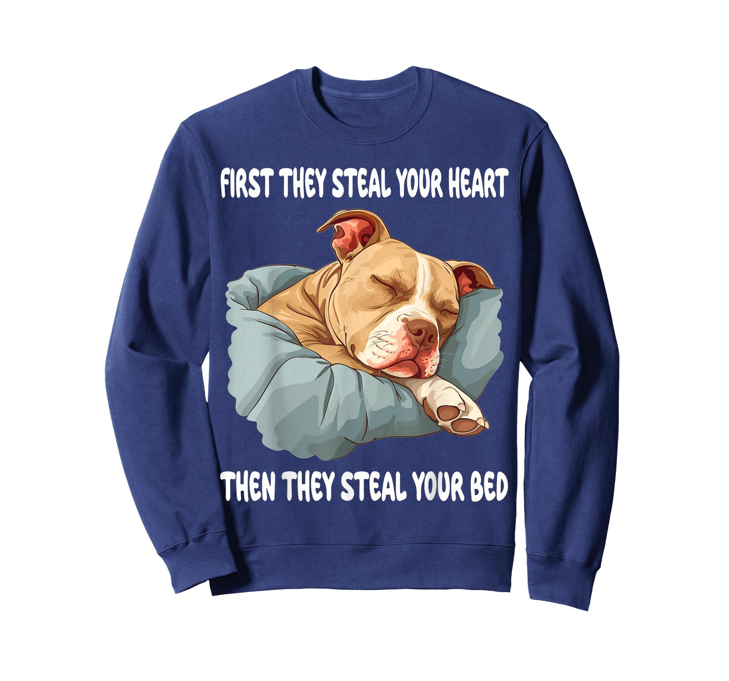 Pitbull Sleeping Pajamas Nightgown T-Shirt