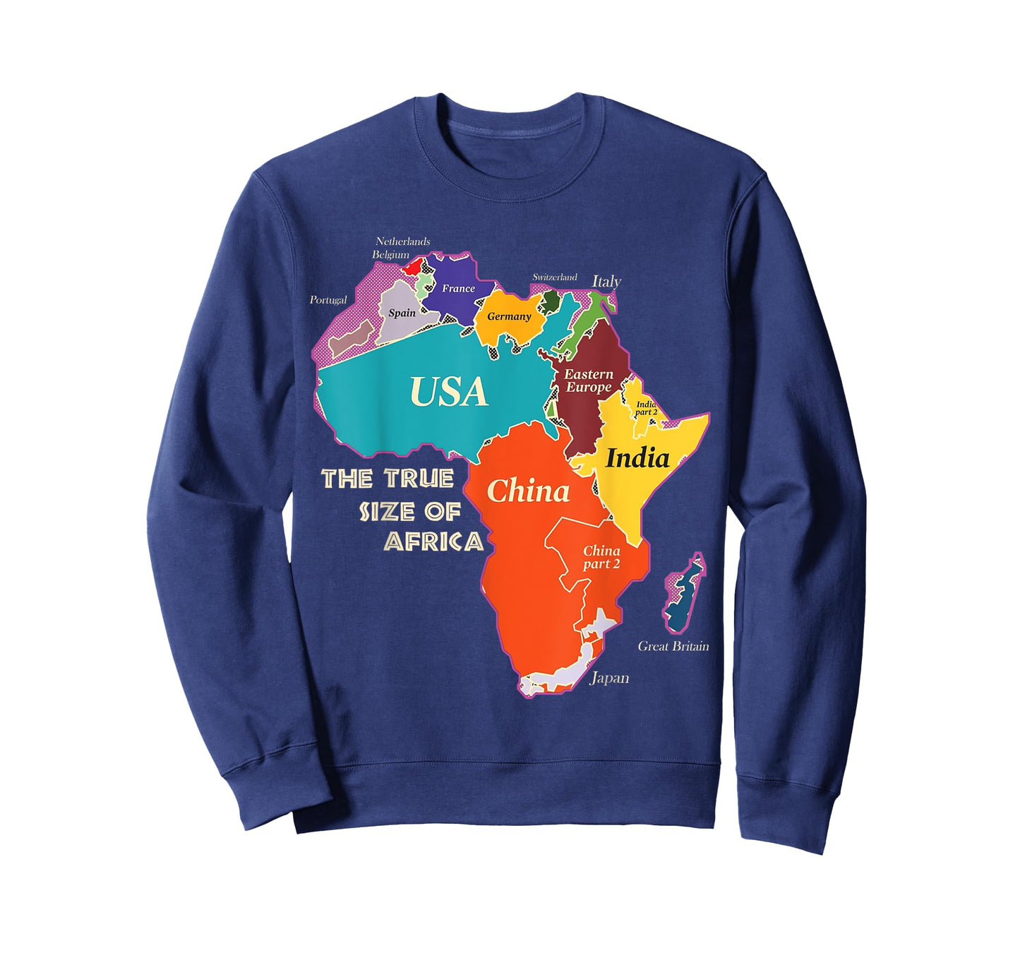 Bongo Designs Unisex-Adults Africa Map T-Shirt, Black, Small