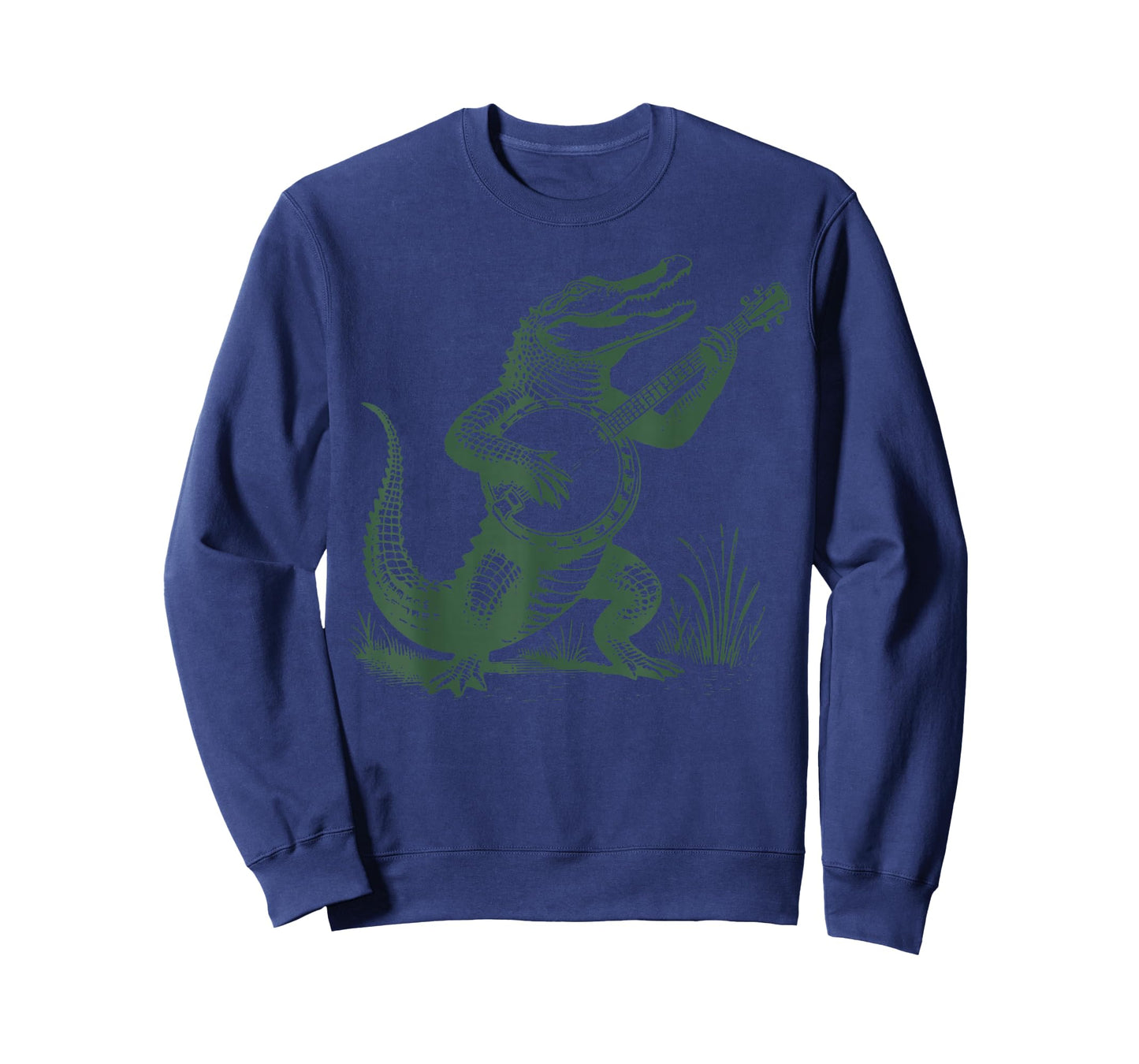 Retro 90s Alligator Playing Banjo Musician Animal Lover T-Shirt