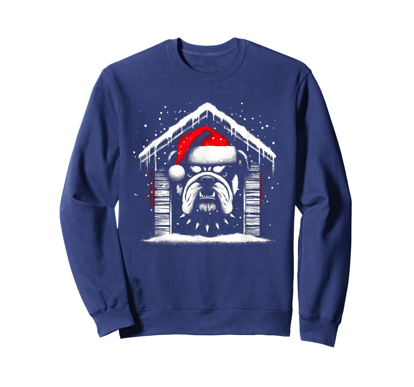 Bulldog Santa Hat - Funny Dog Xmas Christmas Lover T-Shirt