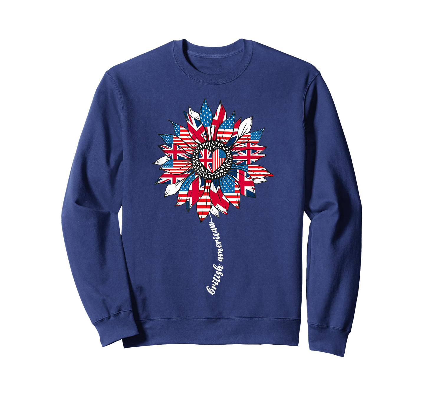 Half American And British America Great Britain UK USA Flag T-Shirt