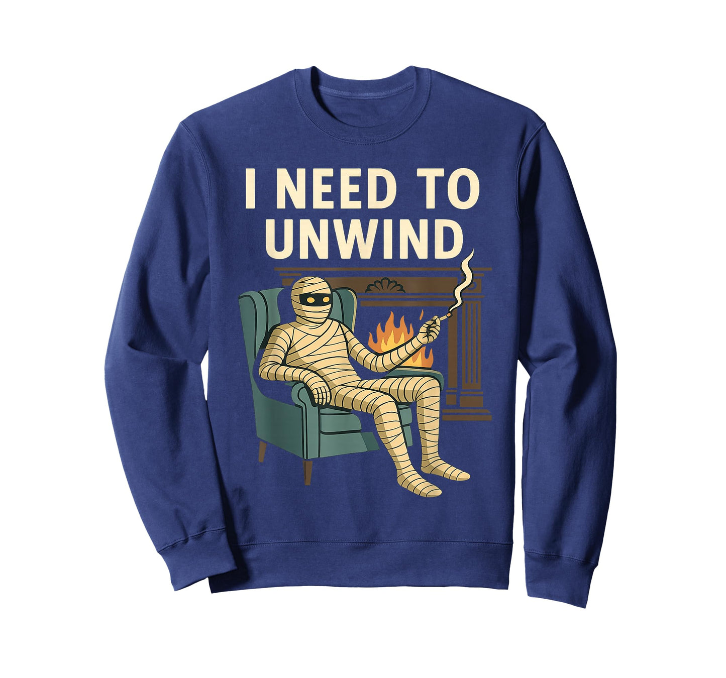 I Need to Unwind Funny Relaxed Mummy Costume Humor Halloween T-Shirt