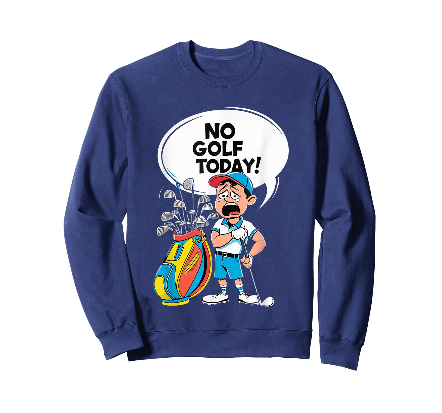 No Golf Today Stickman Design for Golf Lovers and Golfer T-Shirt