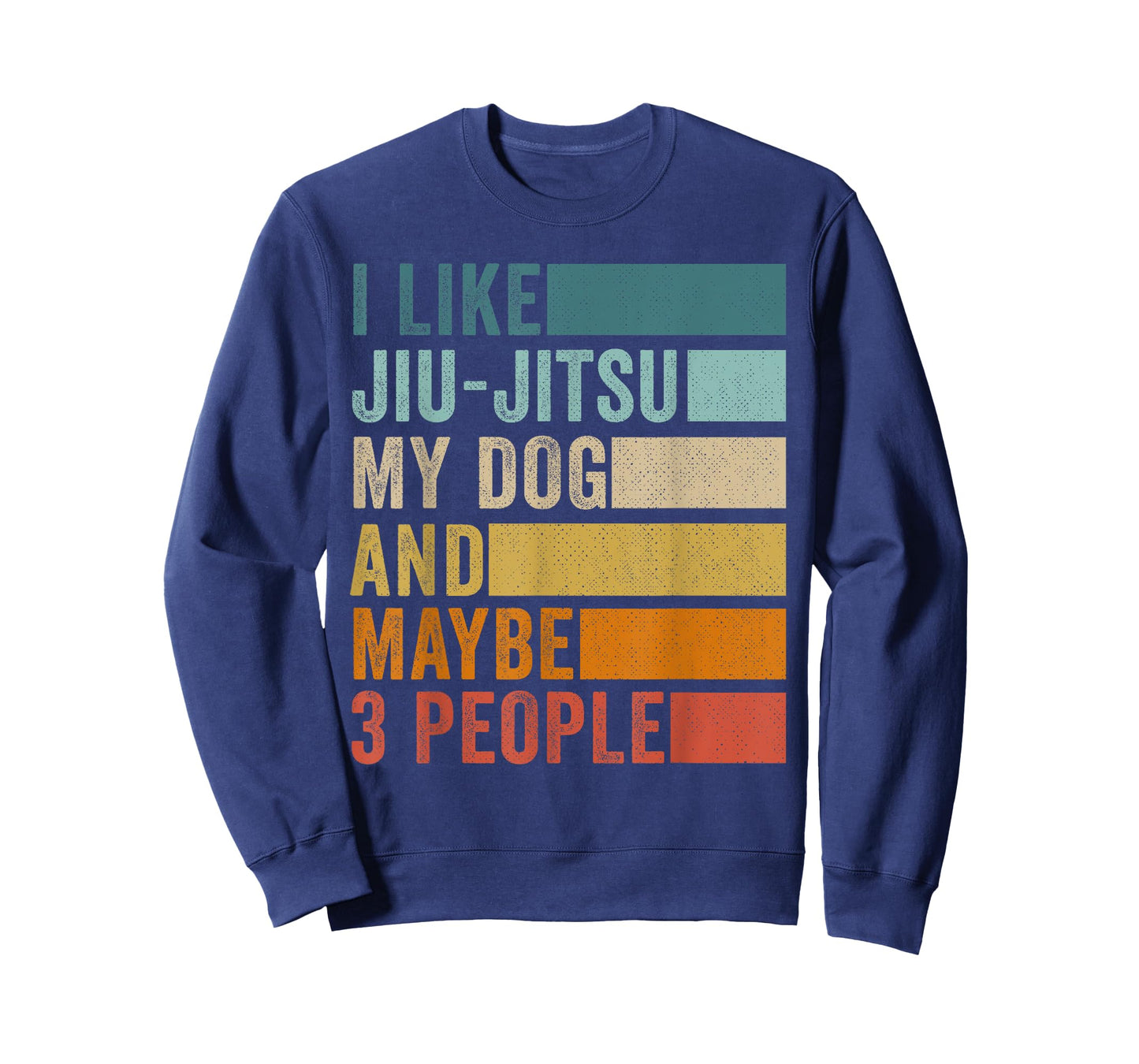 I Like Jiu-Jitsu My Dog And Maybe 3 People Vintage Retro T-Shirt