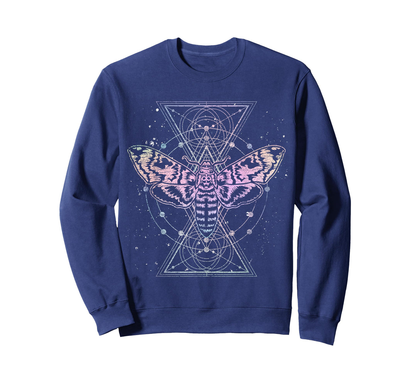 Moth Astrology Insect Kowai Sacred Geometry Pastel Goth T-Shirt
