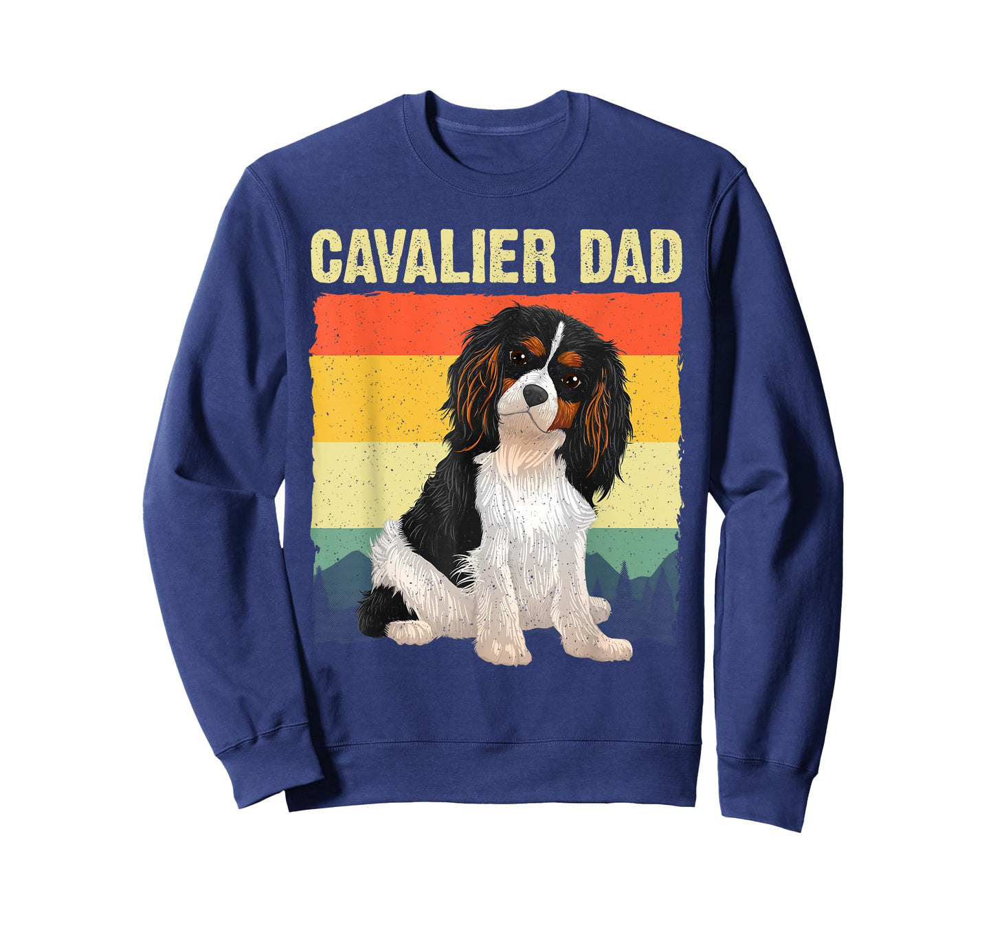 Cool Cavalier King Charles Art For Men Dad Cavalier Spaniel T-Shirt