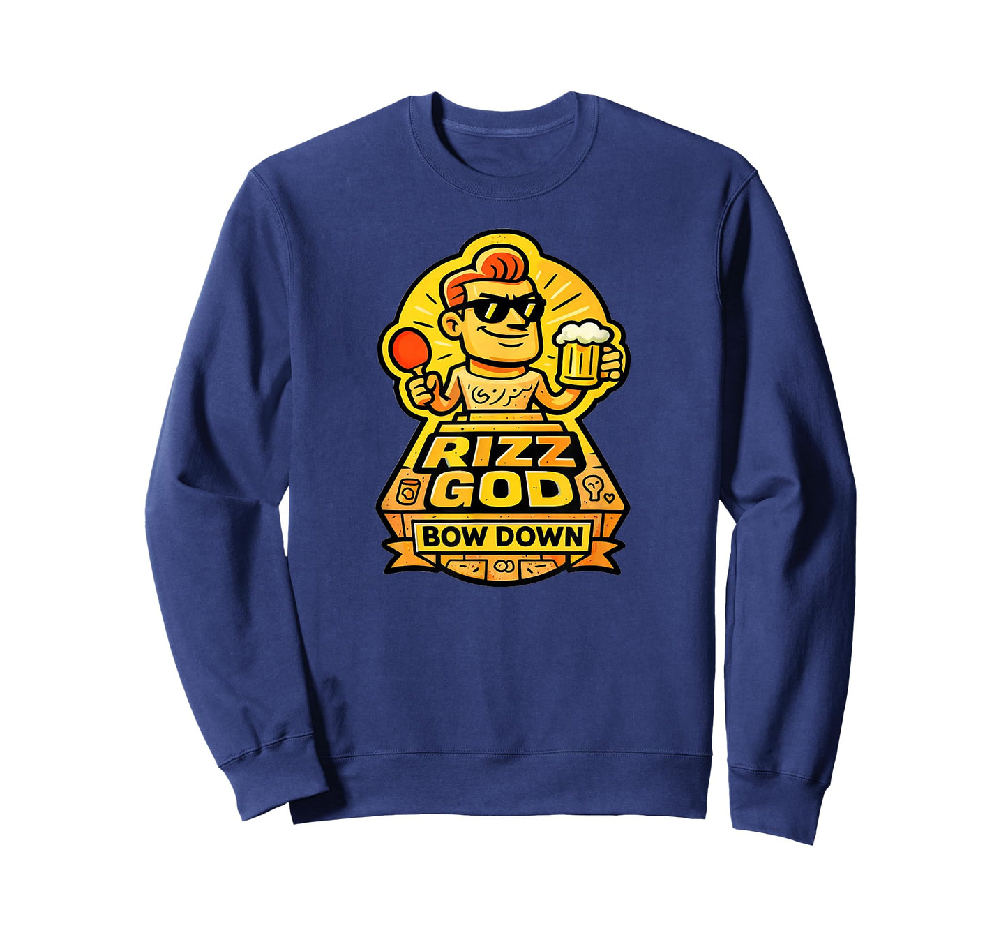Rizz God Bow Down Ping Pong Beer Lovers Idea T-Shirt
