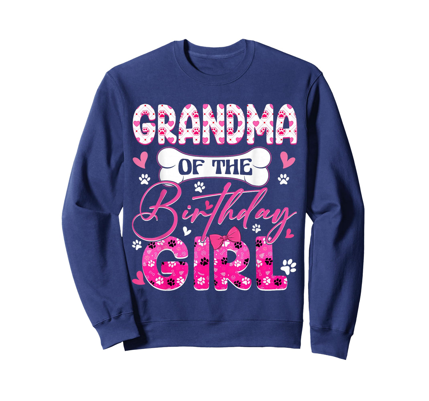 Grandma Of The Birthday Girl Dogs Paw Theme Family Party T-Shirt