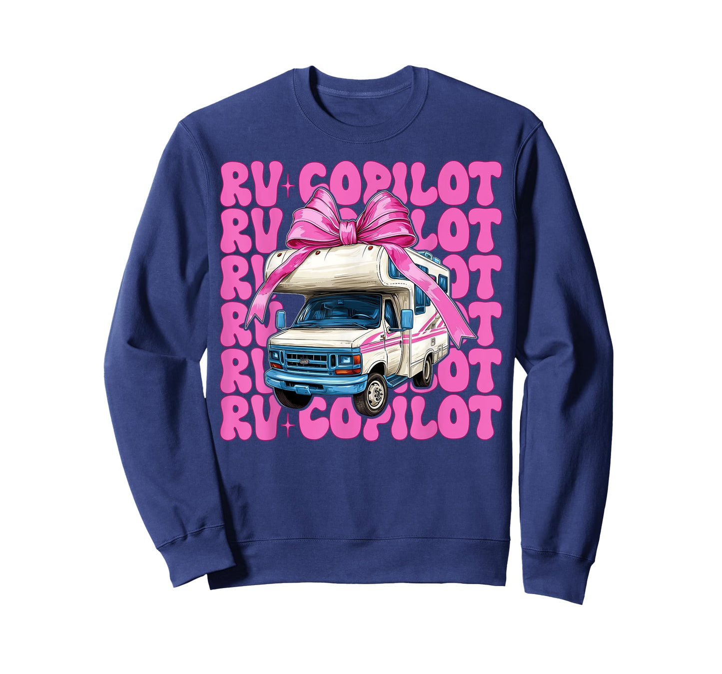 RV Copilot RV Camping Camper Motorhome Girl Mom Coquette Bow T-Shirt
