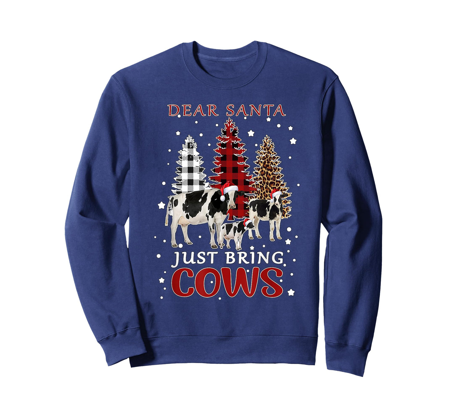 Dear Santa Just Bring Cows Christmas Buffalo Plaid Heifer T-Shirt