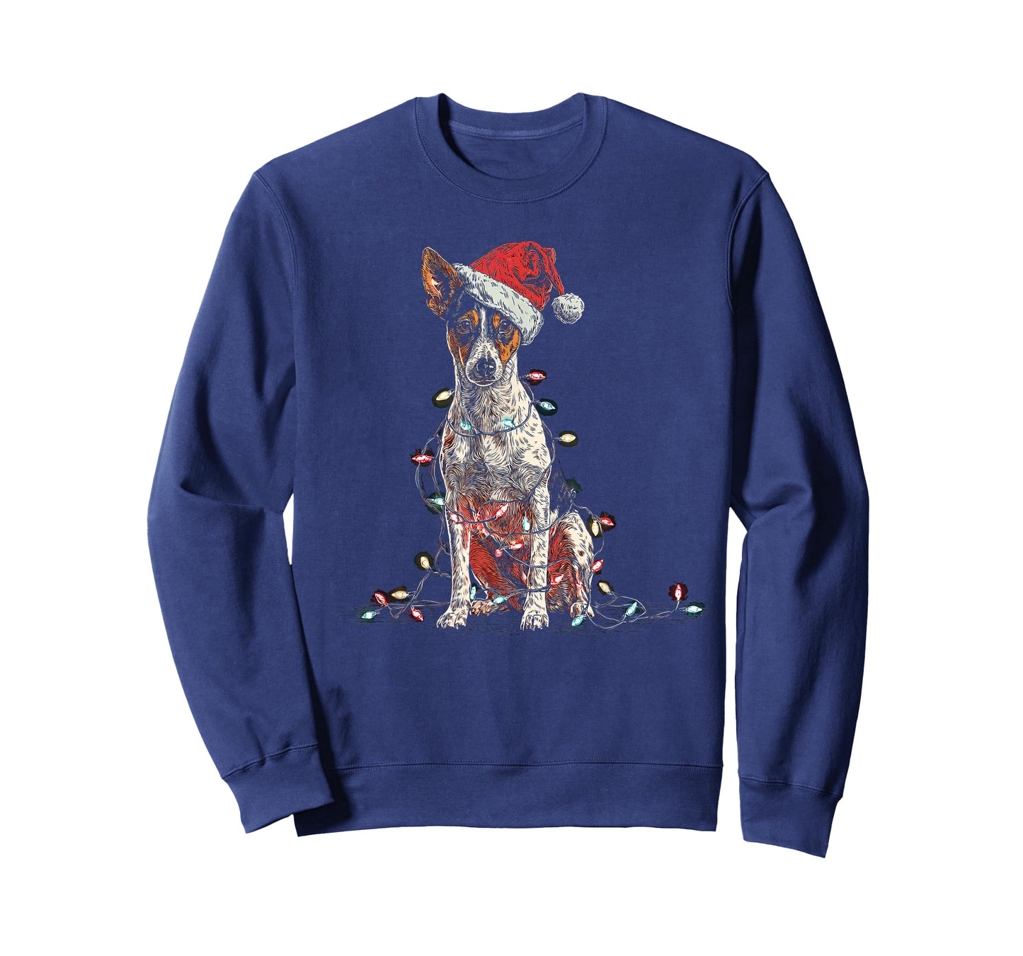 Funny Rat Terrier Christmas Graphics Dog Lights Lover T-Shirt
