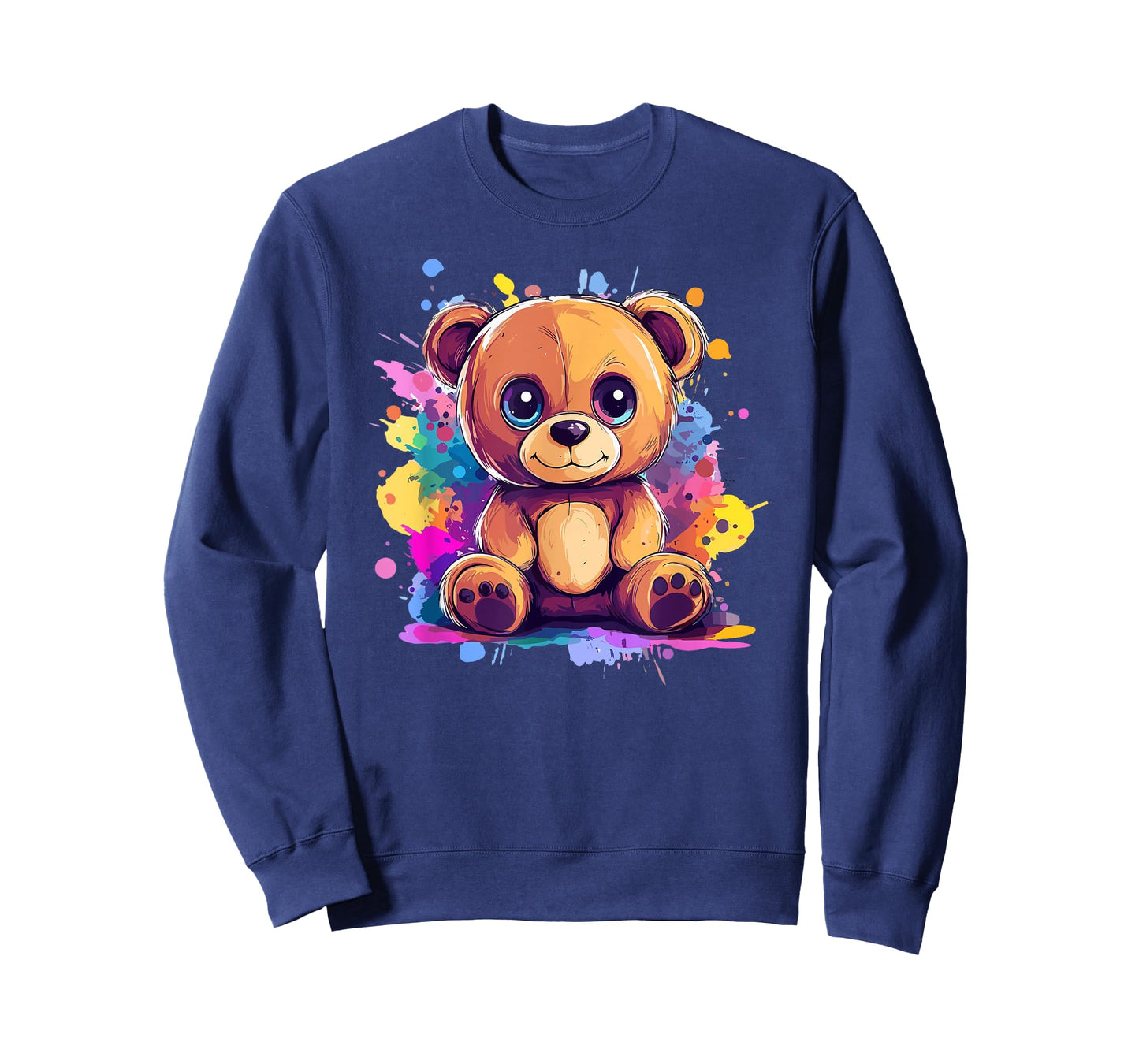 Cute Teddy Bear Color Splash Vivid Illustration T-Shirt