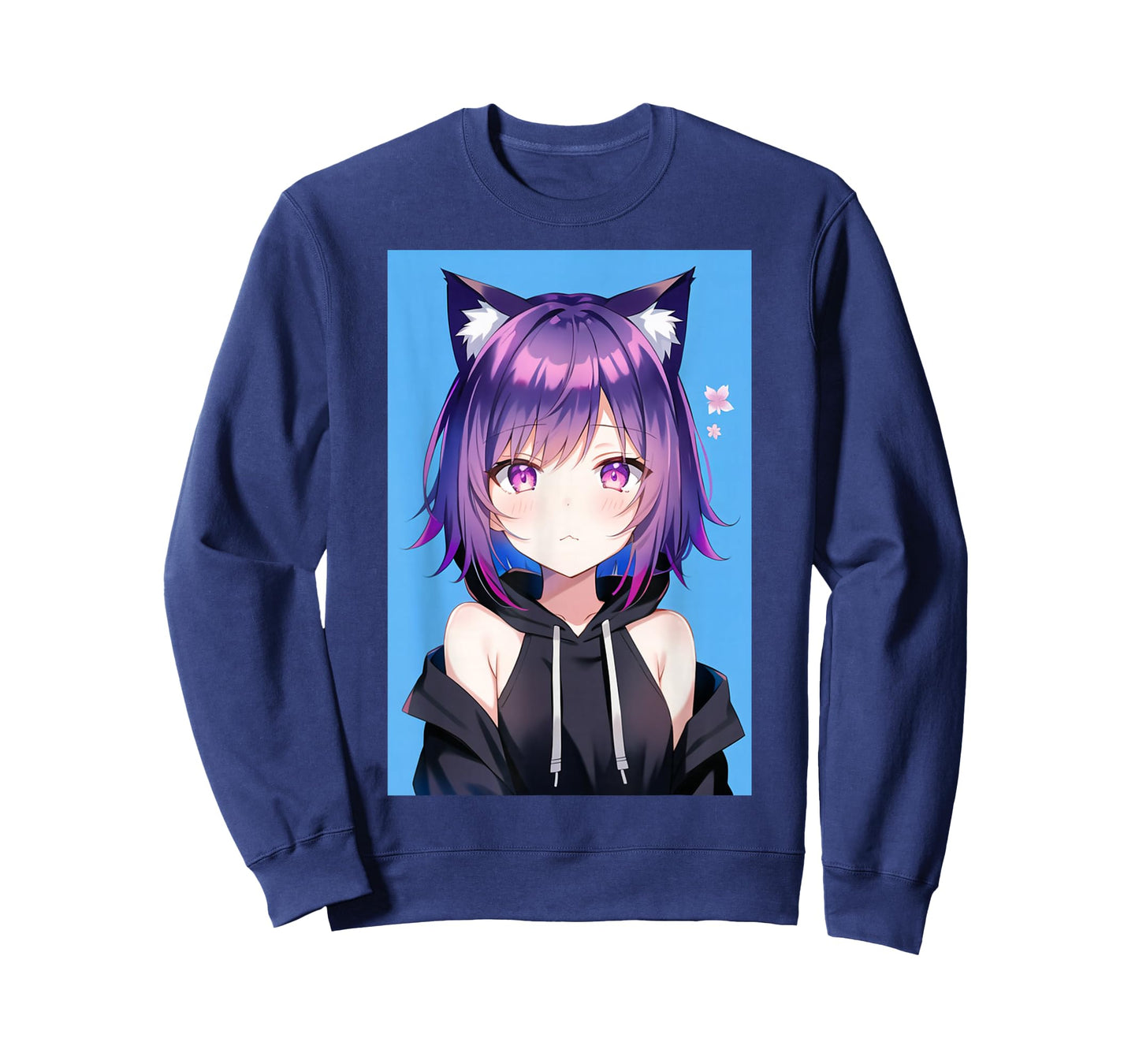 Waifu Neko Anime Cat Girl Japanese Aesthetic T-Shirt