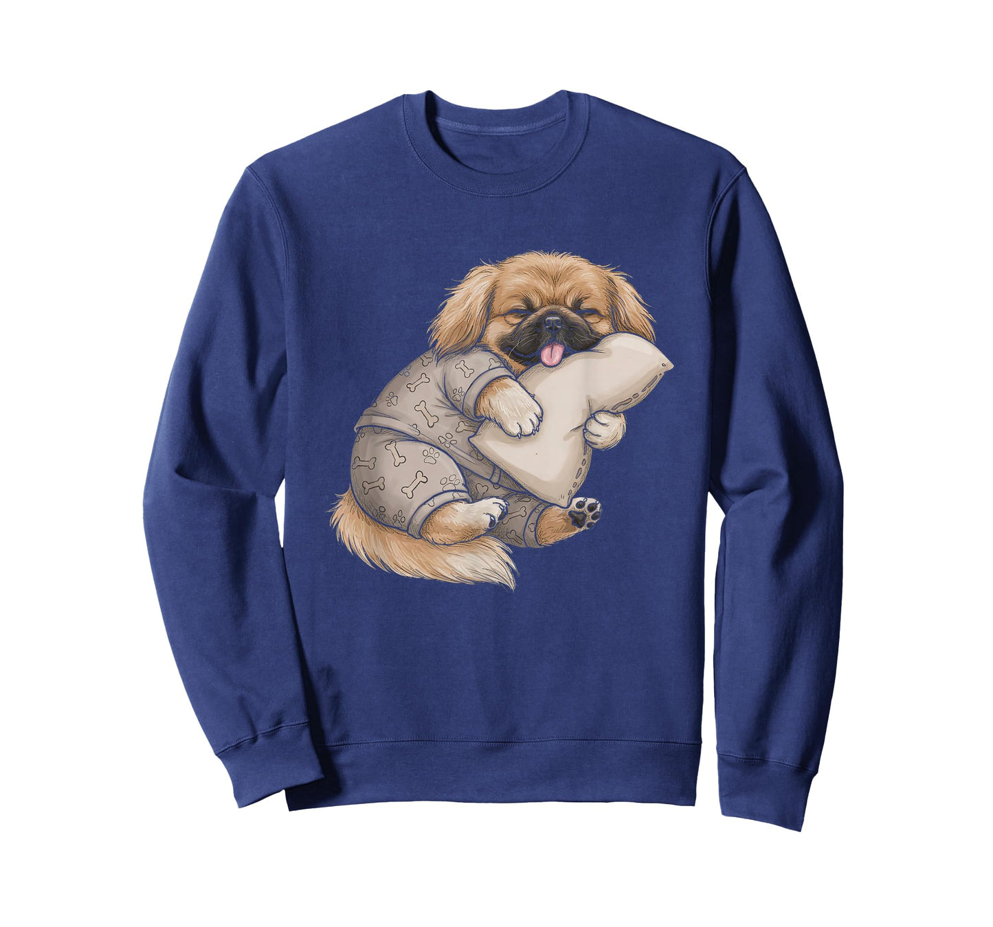 Funny Sleepy Pekingese Pajama Men Women Kids T-Shirt