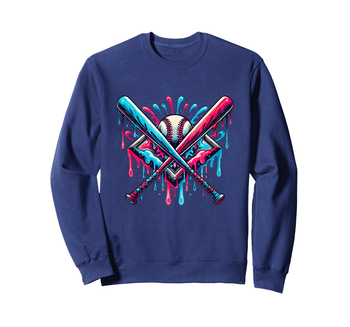 Baseball Home Plate Ice Cream Drip Sprinkles Drip T-Shirt