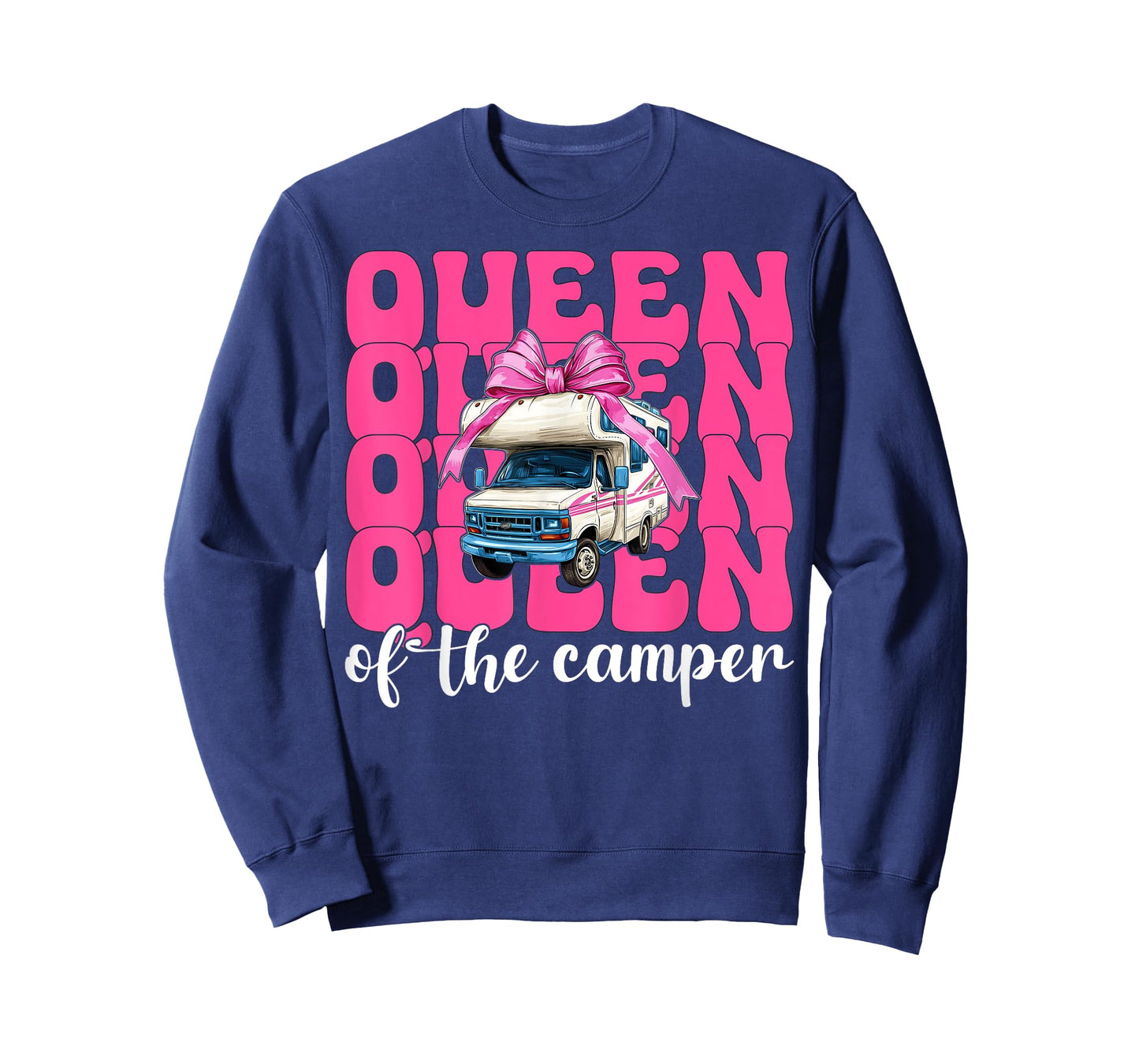Queen of The Camper RV Camping Camper Motorhome Girl Mom T-Shirt