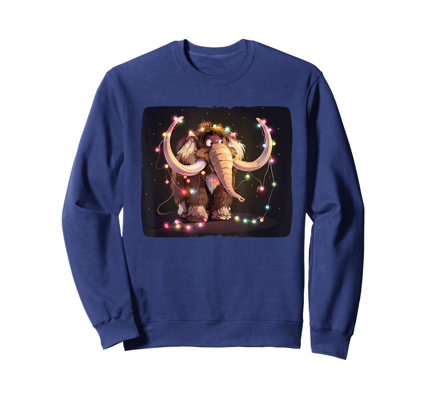 Radiant Mammoth with String Lights for a Cheerful Vibe T-Shirt