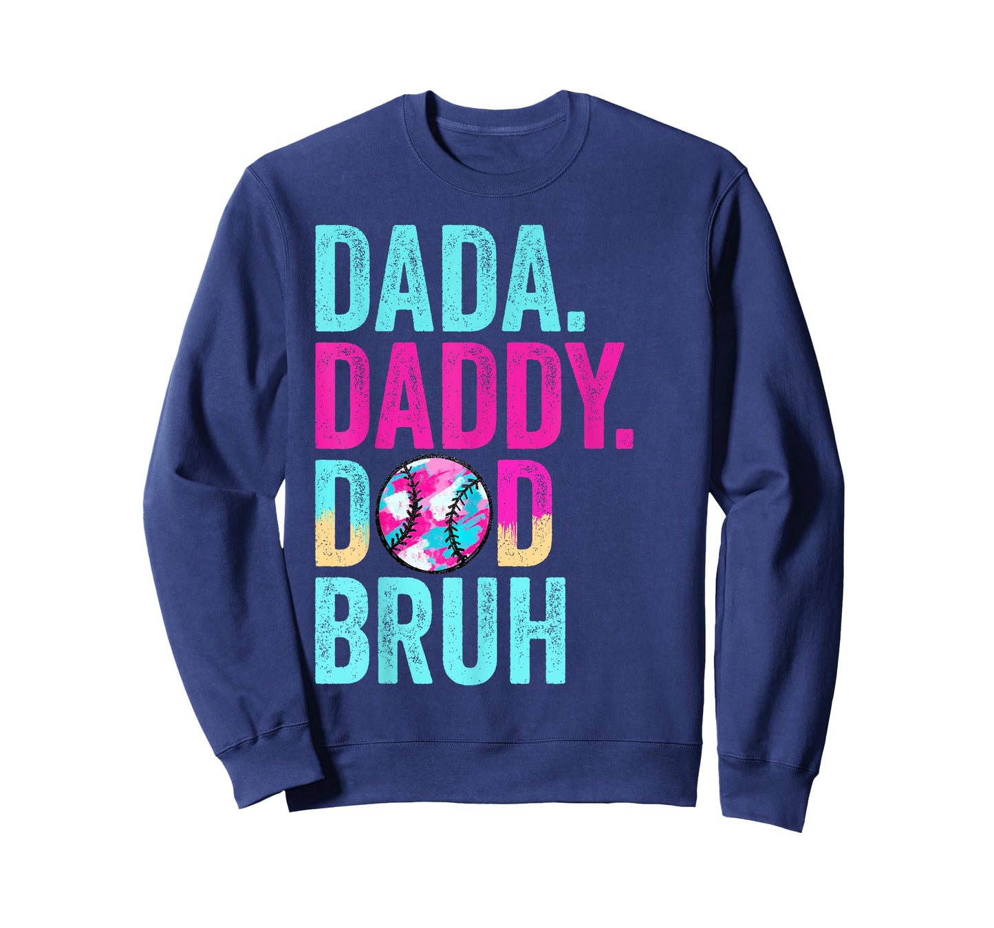 Dada Daddy Dad Bruh Baseball Drip Ice Cream Funny Dad Bruh T-Shirt