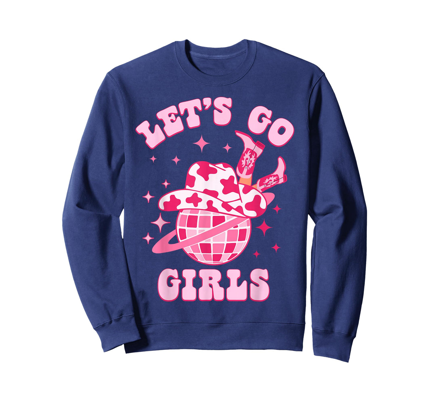 Let's Go Girls Western Cowgirl Groovy Bachelorette Party T-Shirt