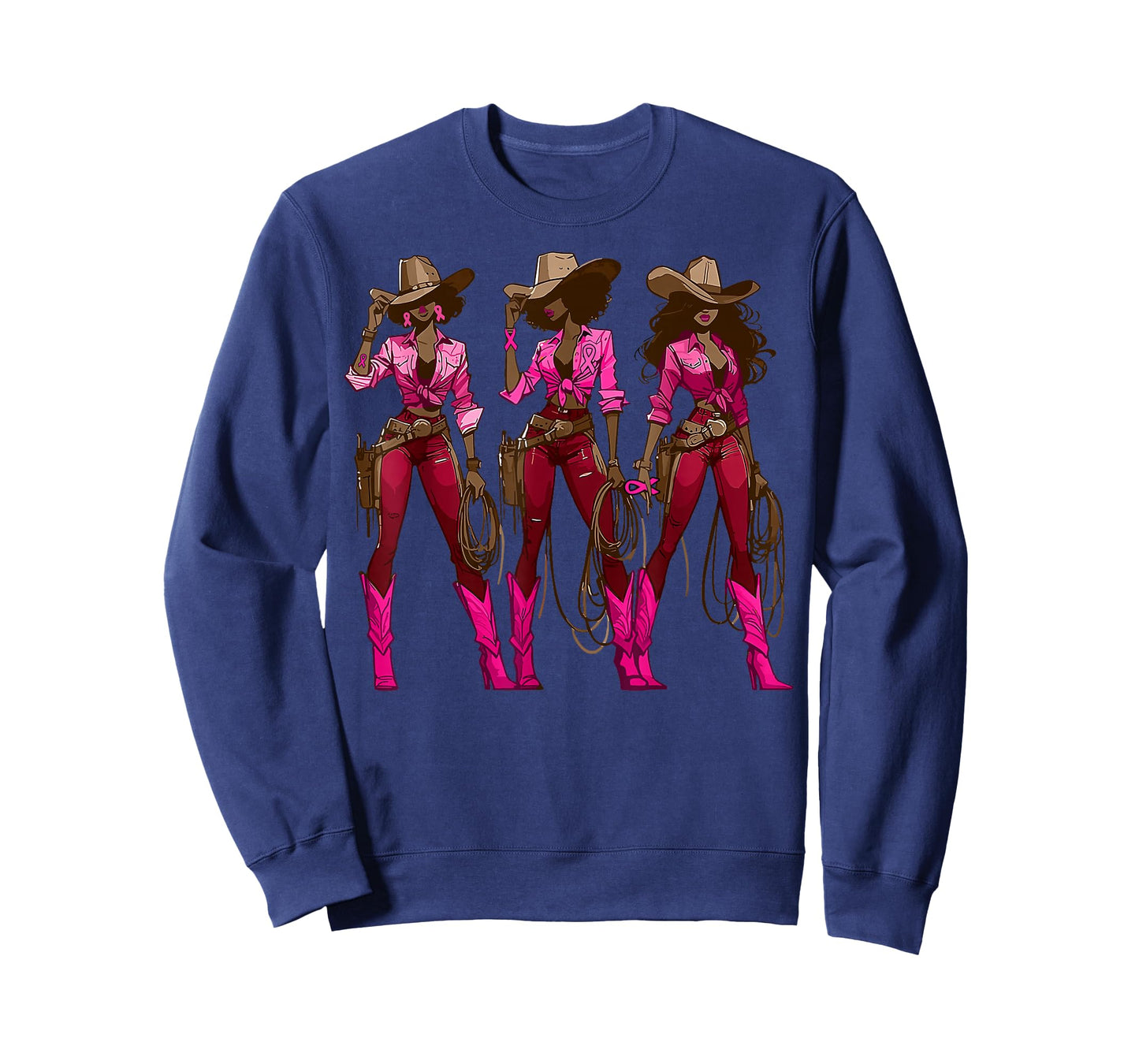 Pink Ribbon Howdy Cowgirl Western Country Breast Cancer T-Shirt