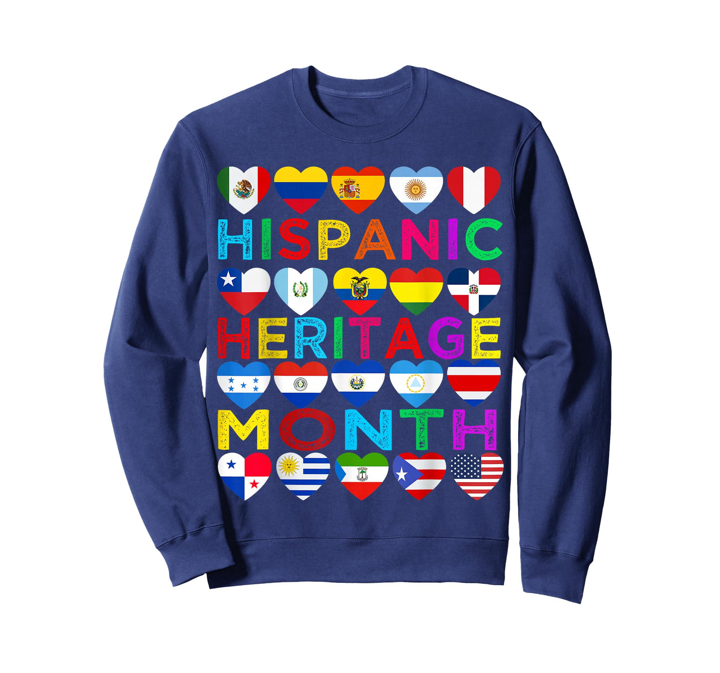 Hispanic Heritage Month National Latino Countries Flags T-Shirt