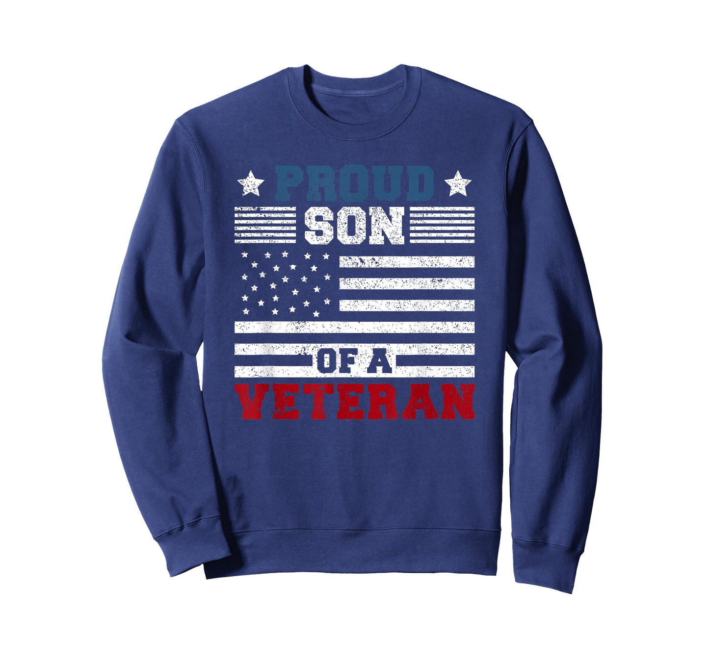Proud Son Of A Veteran | USA Flag Proud American Veteran Son T-Shirt