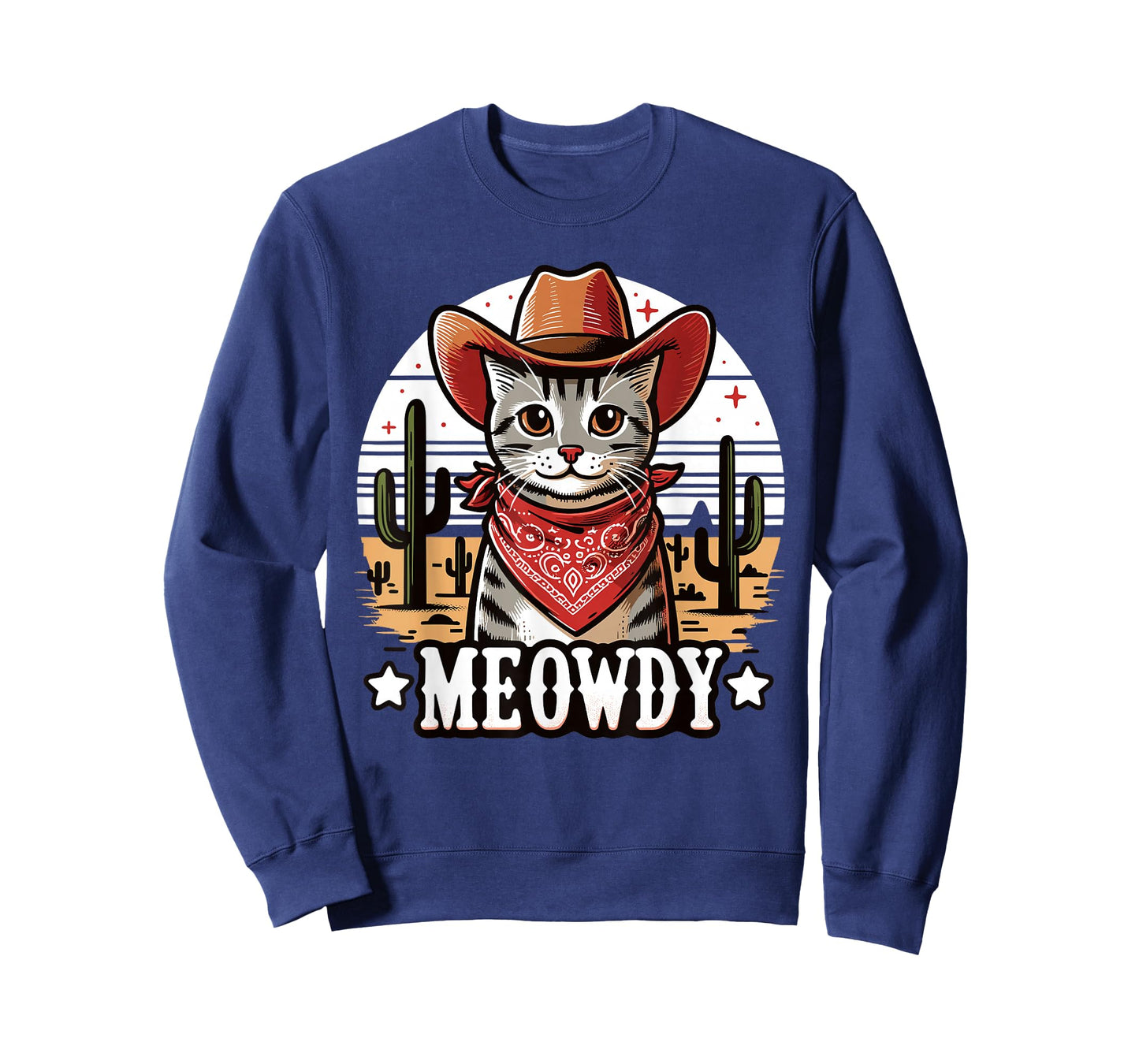 Meowdy Cat, Funny Cowboy Kitten, Howdy Western T-Shirt