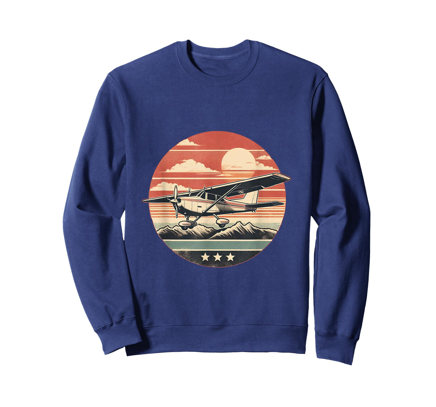 C-172 Skyhawk Vintage C172 Airplane Retro Sunset Pilot T-Shirt