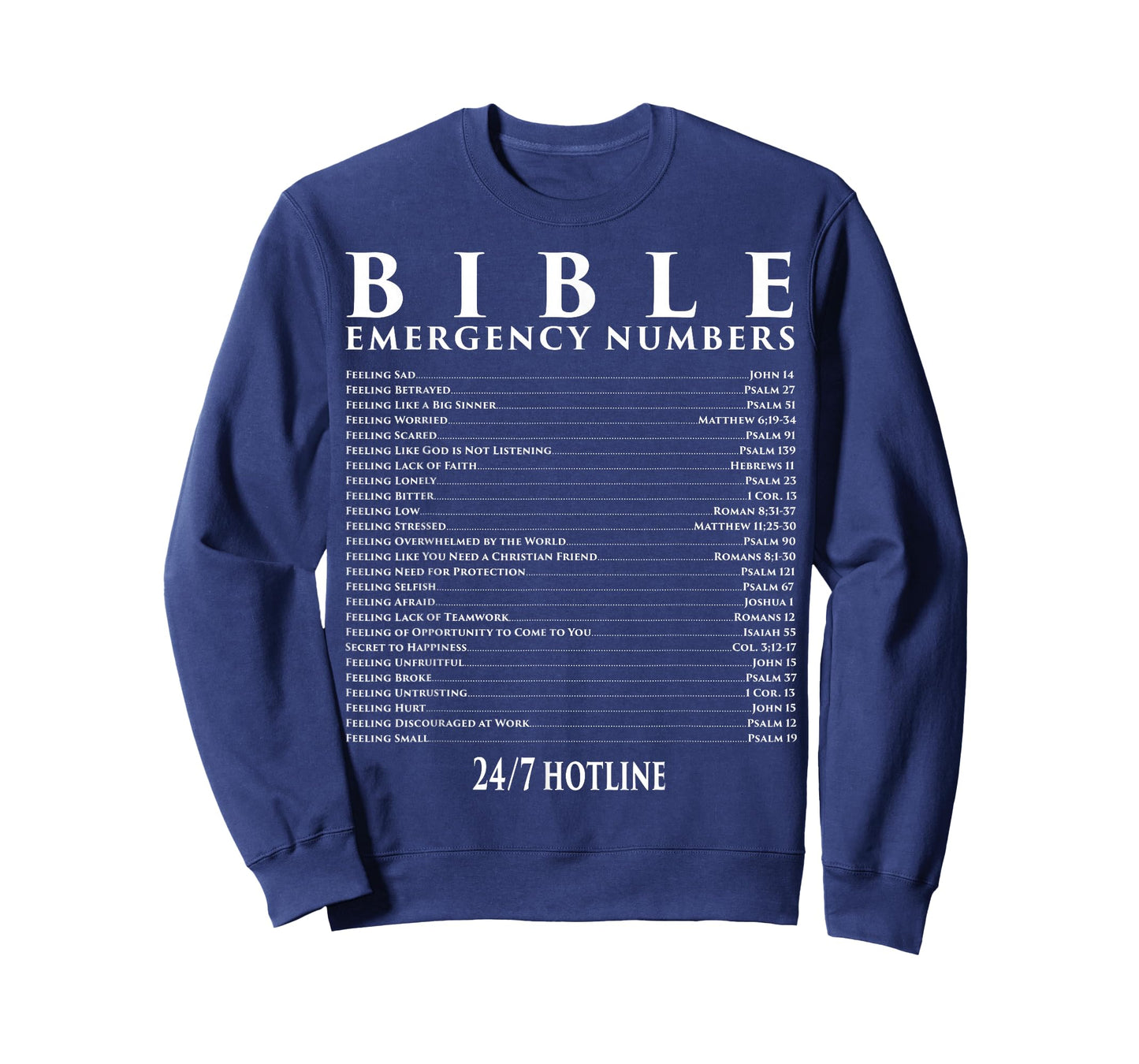 Bible Emergency Hotline Numbers - Cool Christian T-Shirt
