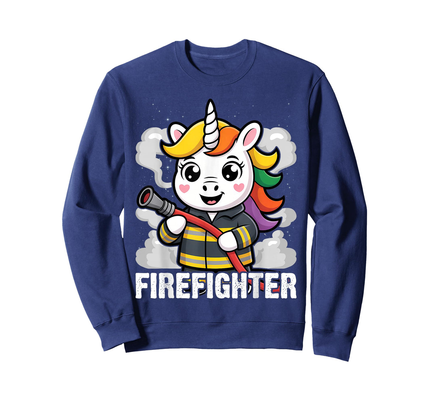 Firefighter Unicorn Kids Girls Women Rainbow Firefighting T-Shirt