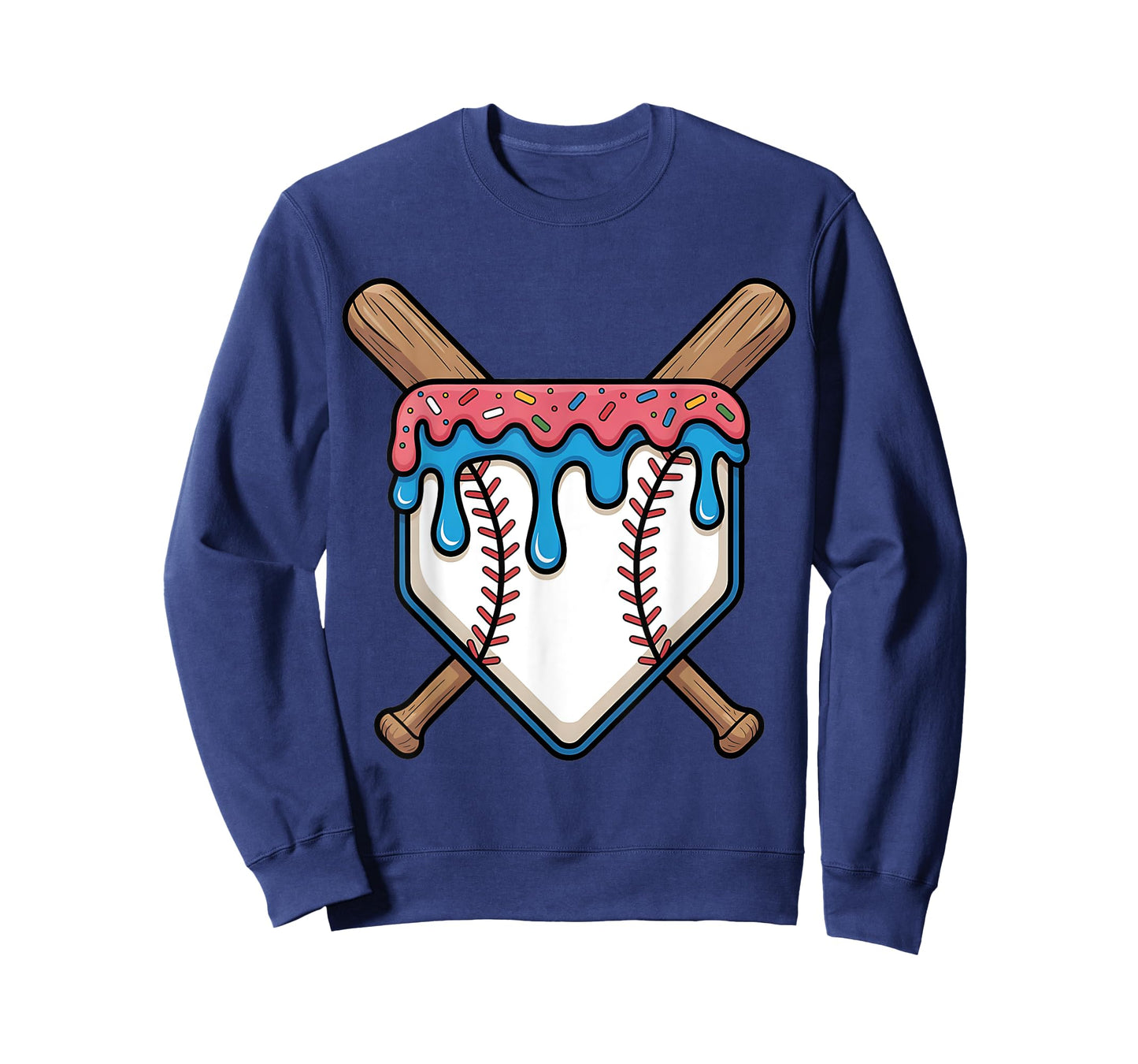 Baseball Boys Ice Cream Drip Baseball T-Shirt