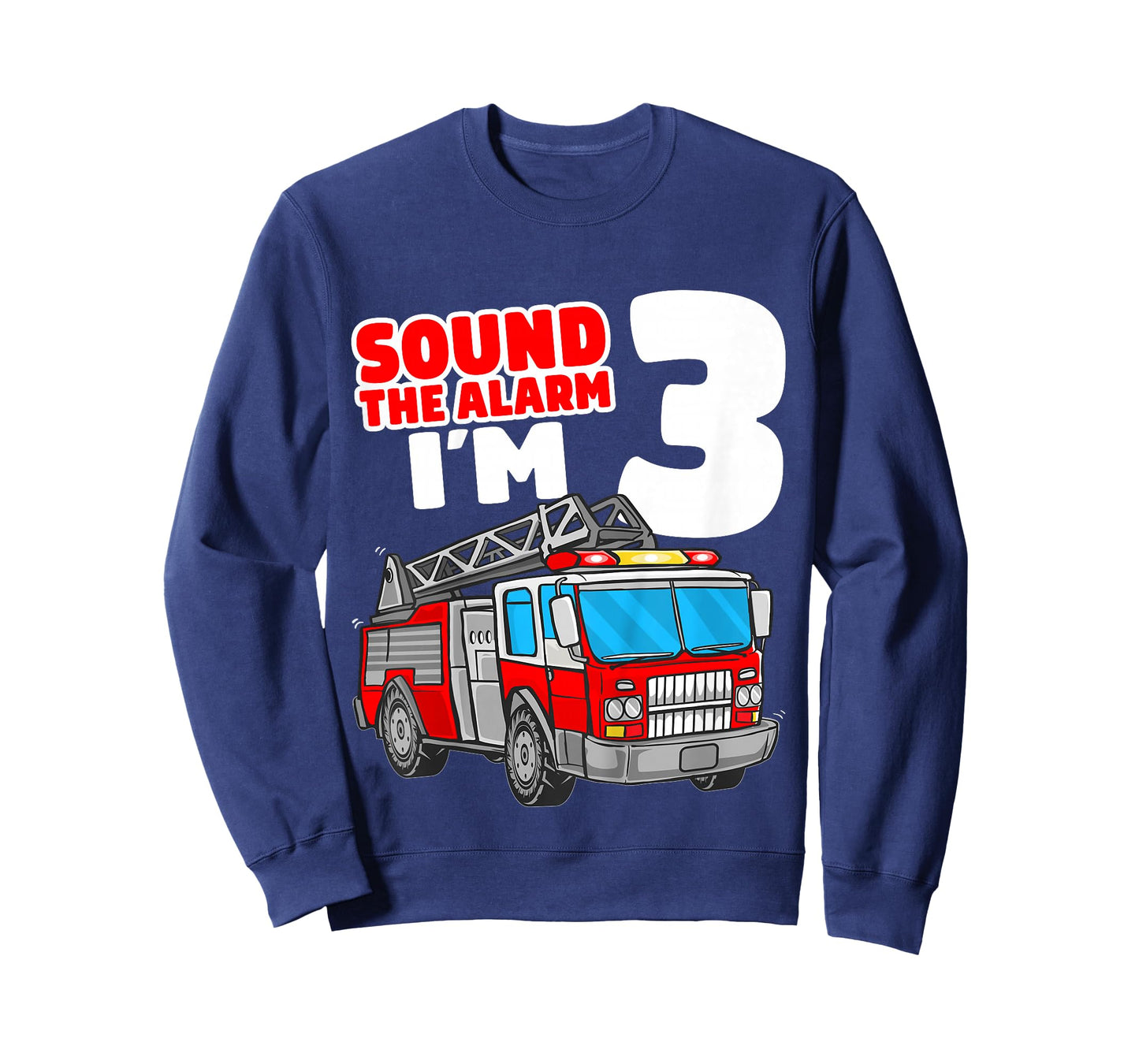 Kids Fire Truck 3 Year Old Firefighter 3rd Birthday Boy Toddler T-Shirt