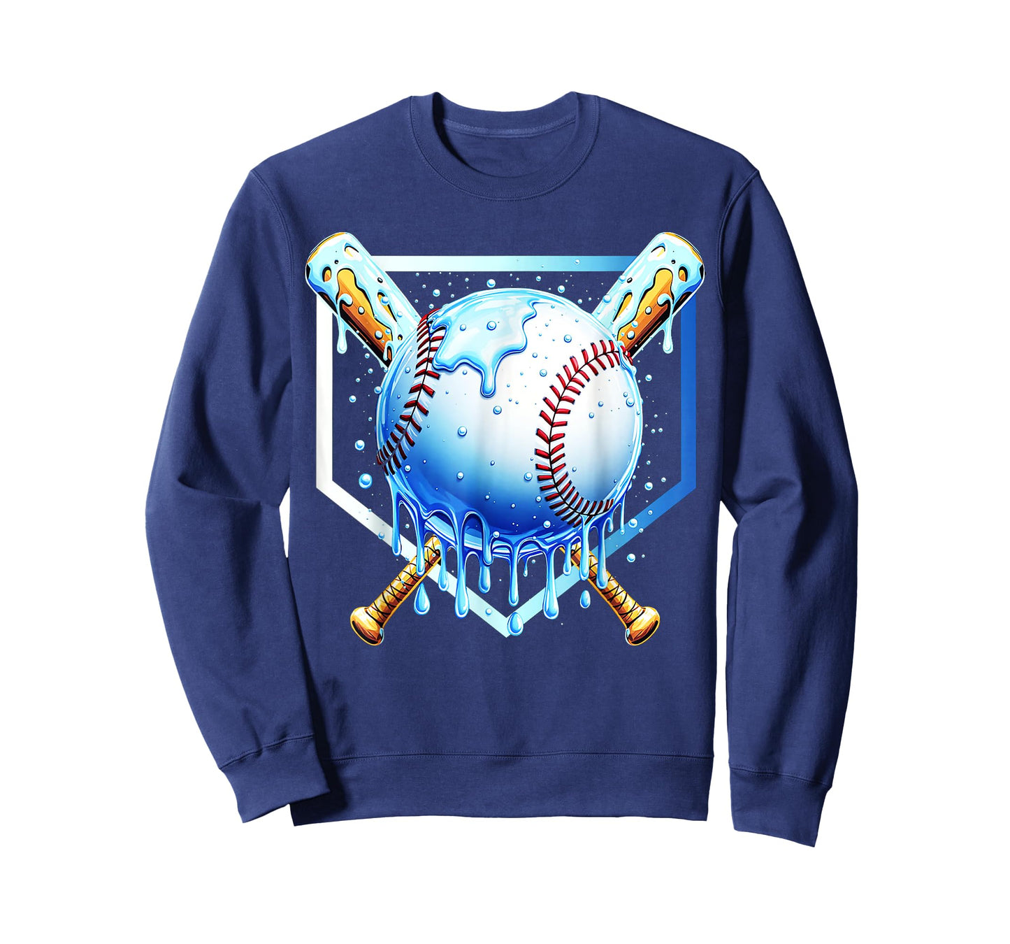 Baseball Home plate Ice Cream Drip Sprinkles Drip T-Shirt