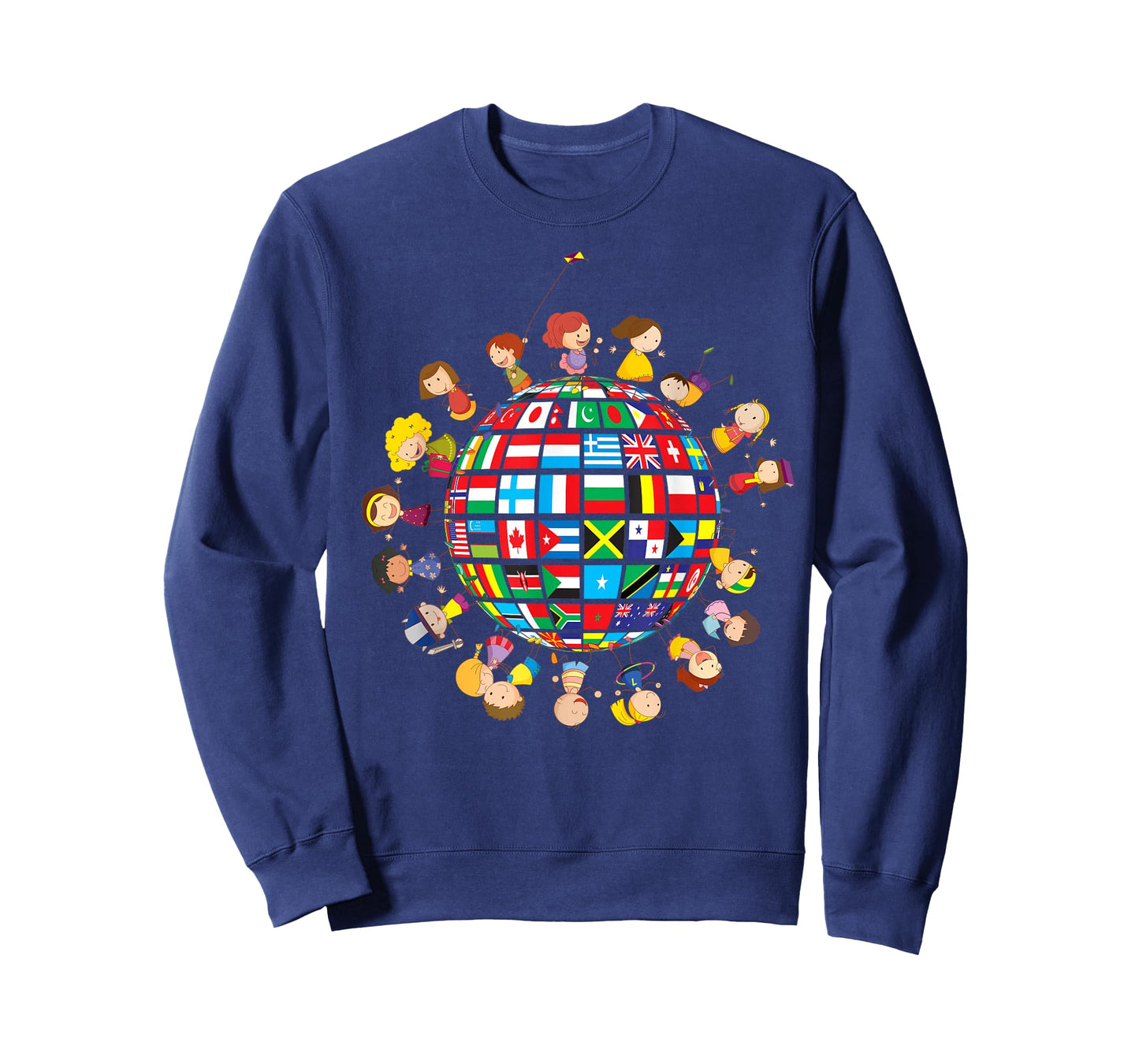 Flags of the World Kids around the Globe Cultural diversity T-Shirt