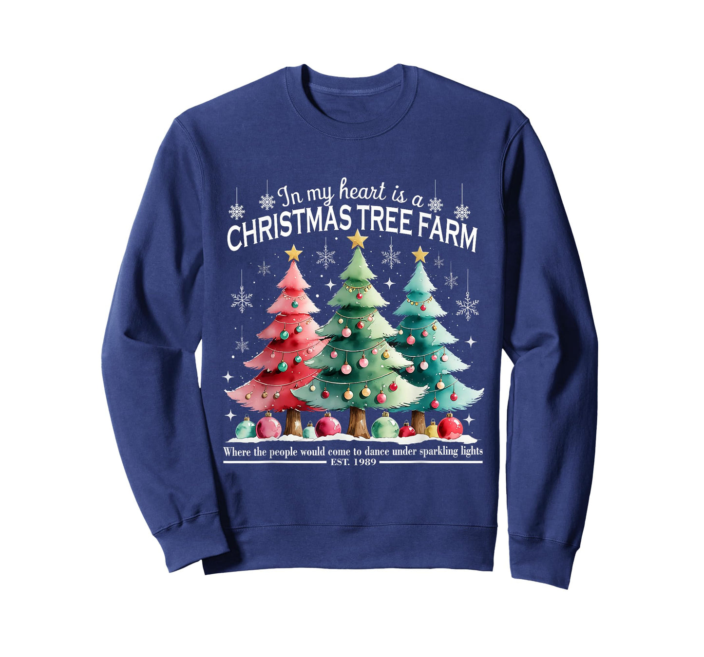 in My Heart is A Christmas Tree Farm Design T-Shirt