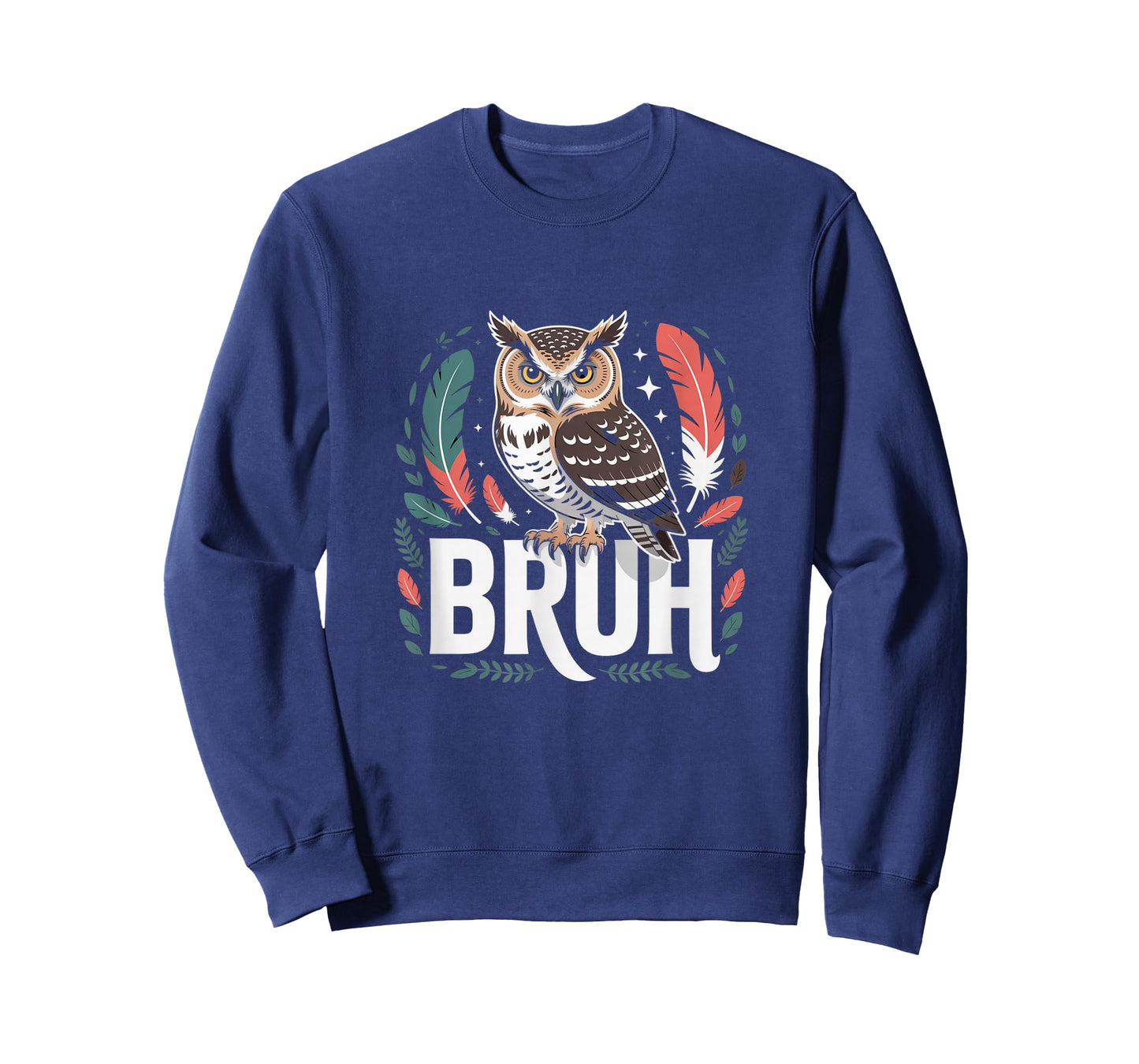Bruh Owl With Feathers Humor Wildlife T-Shirt