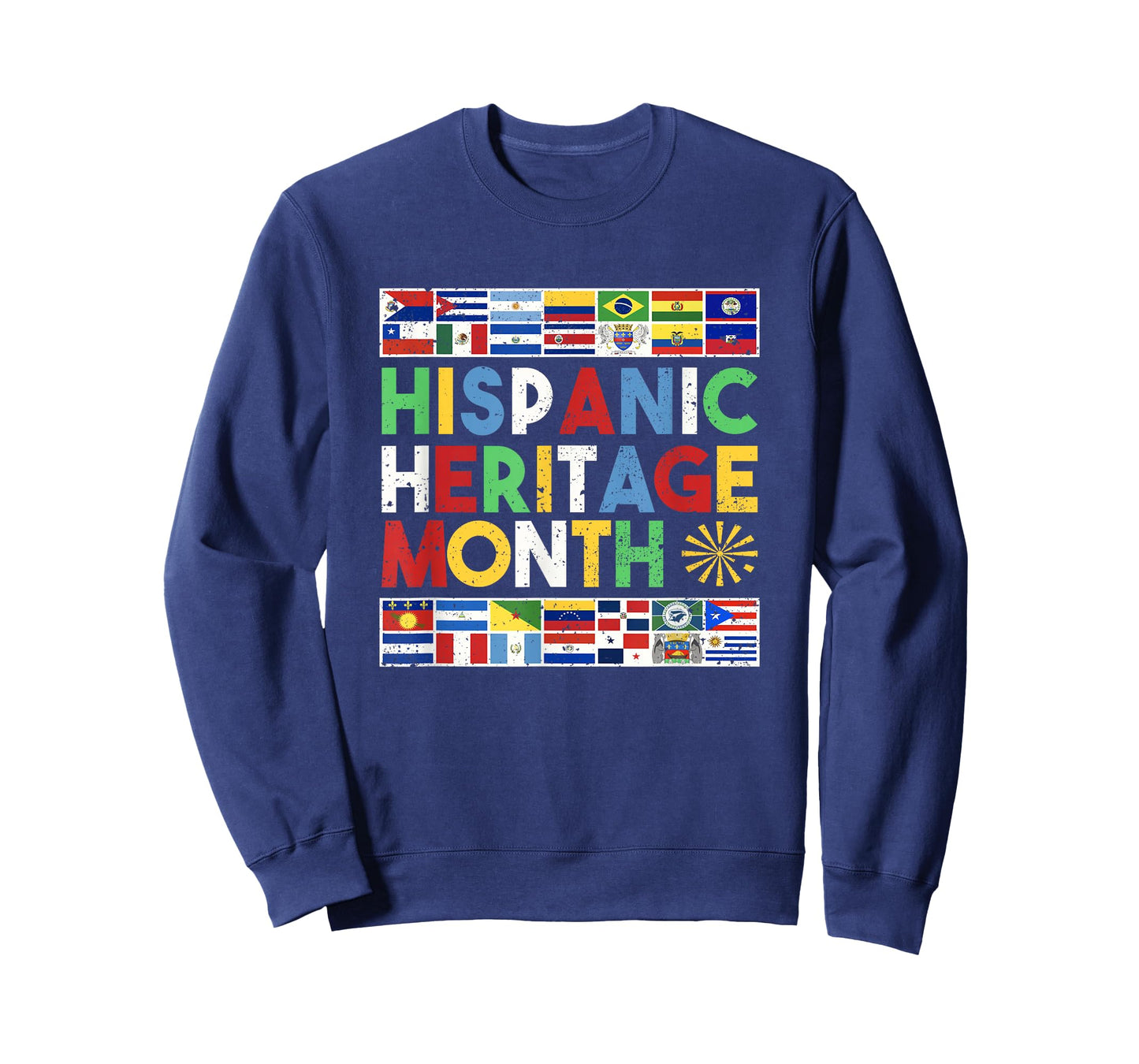 Hispanic Heritage Month Distressed Flags T-Shirt