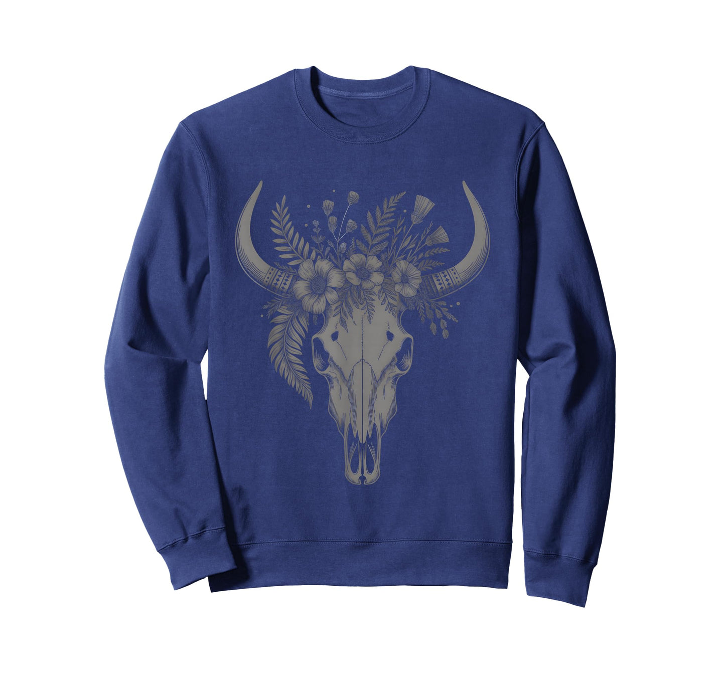 Western Cow Skull Vintage Boho Bull Skull Western Country T-Shirt