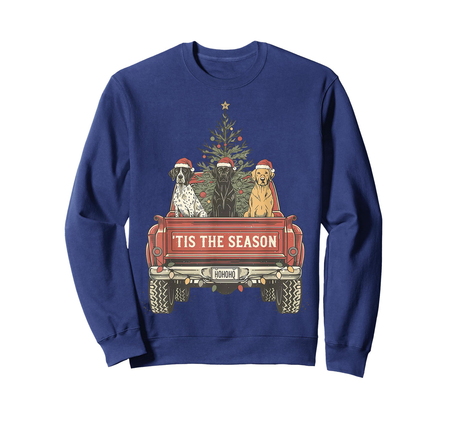 Tis The Season Hunting Dogs Car Truck Christmas Tree Holiday T-Shirt