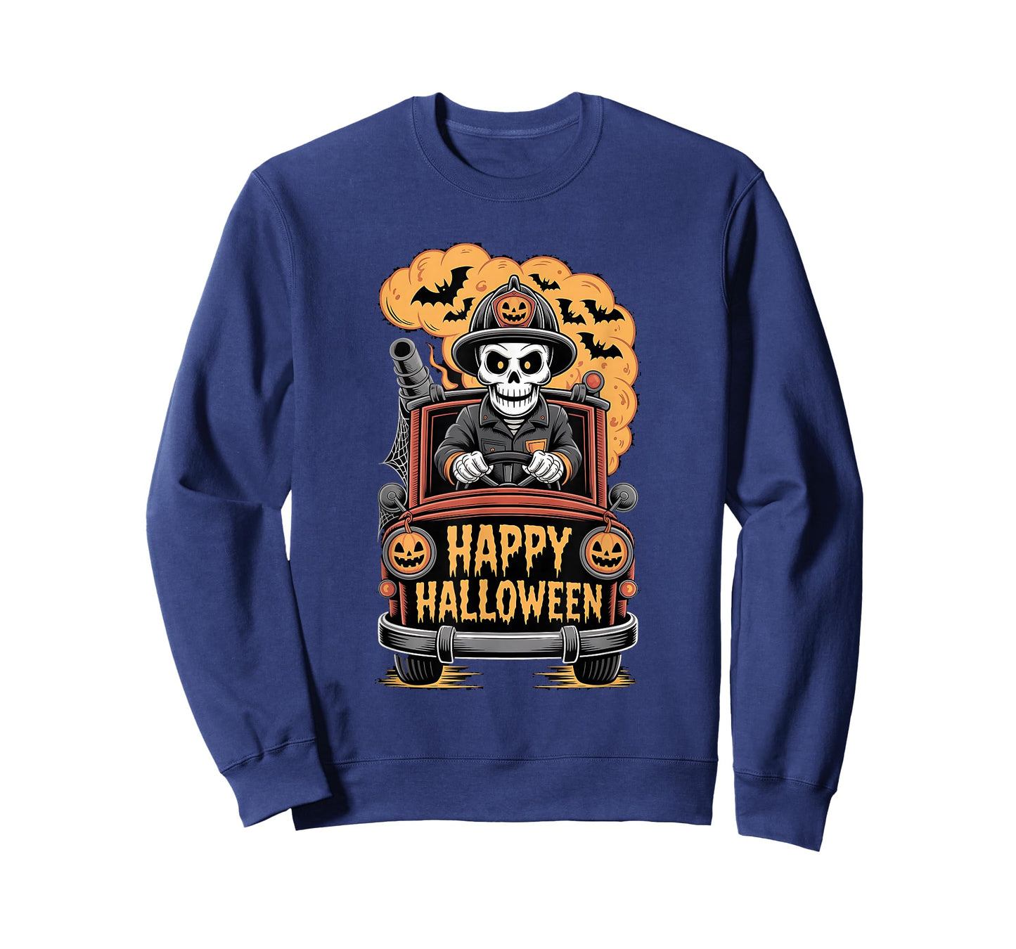 Skeleton Halloween Fire Department T-Shirt