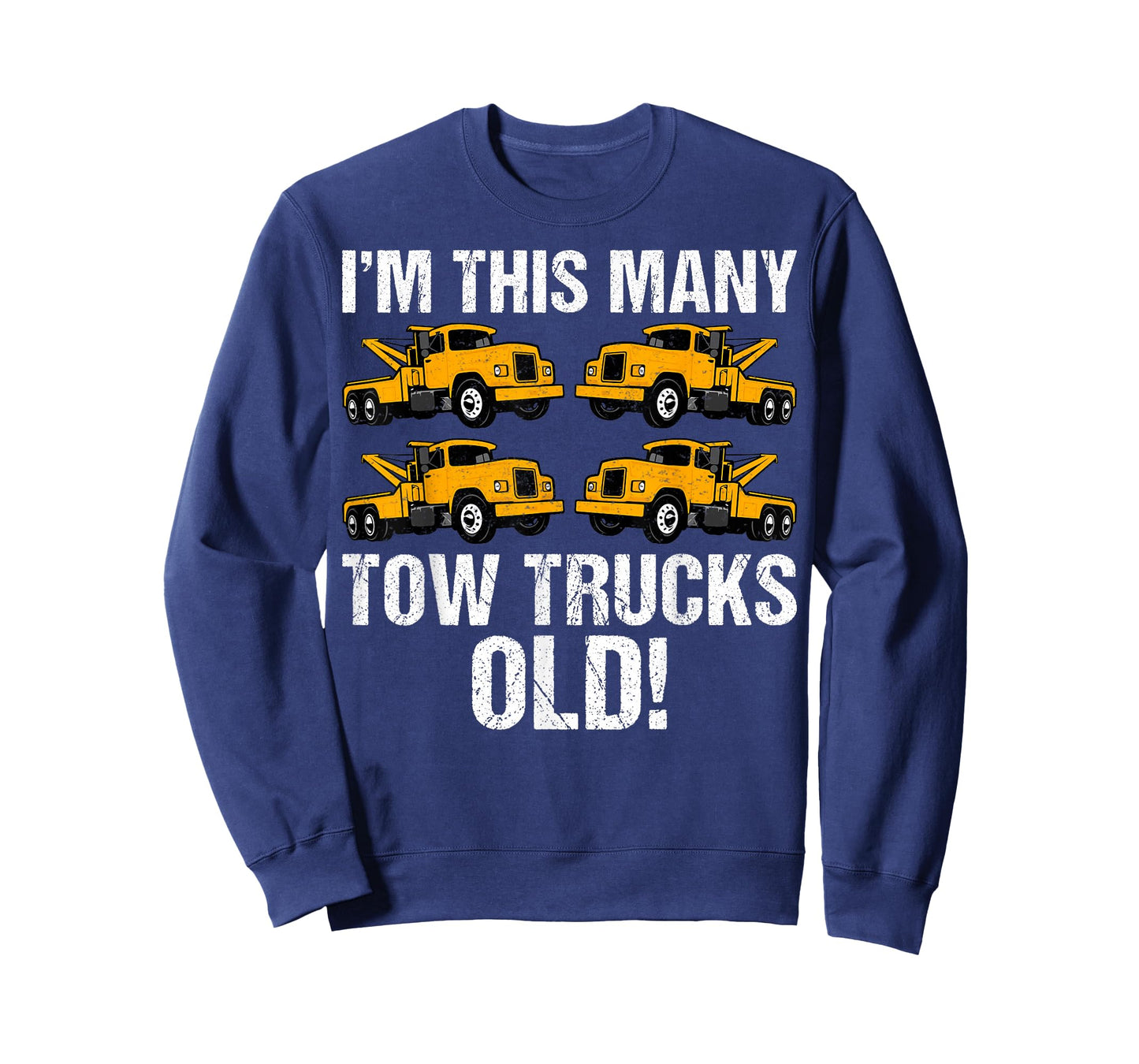 I'm This Many Tow Trucks Old Kids 4th Birthday T-Shirt