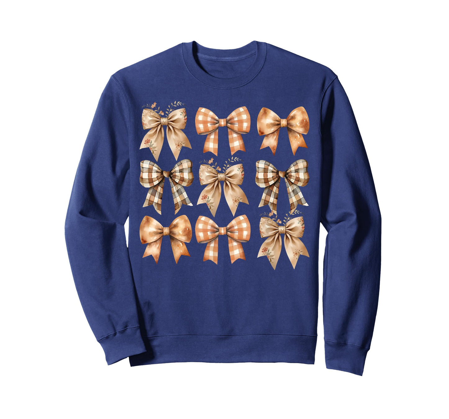 Coquette Bow Pumpkin Autumn Fall Y'all Leaves Thanksgiving T-Shirt